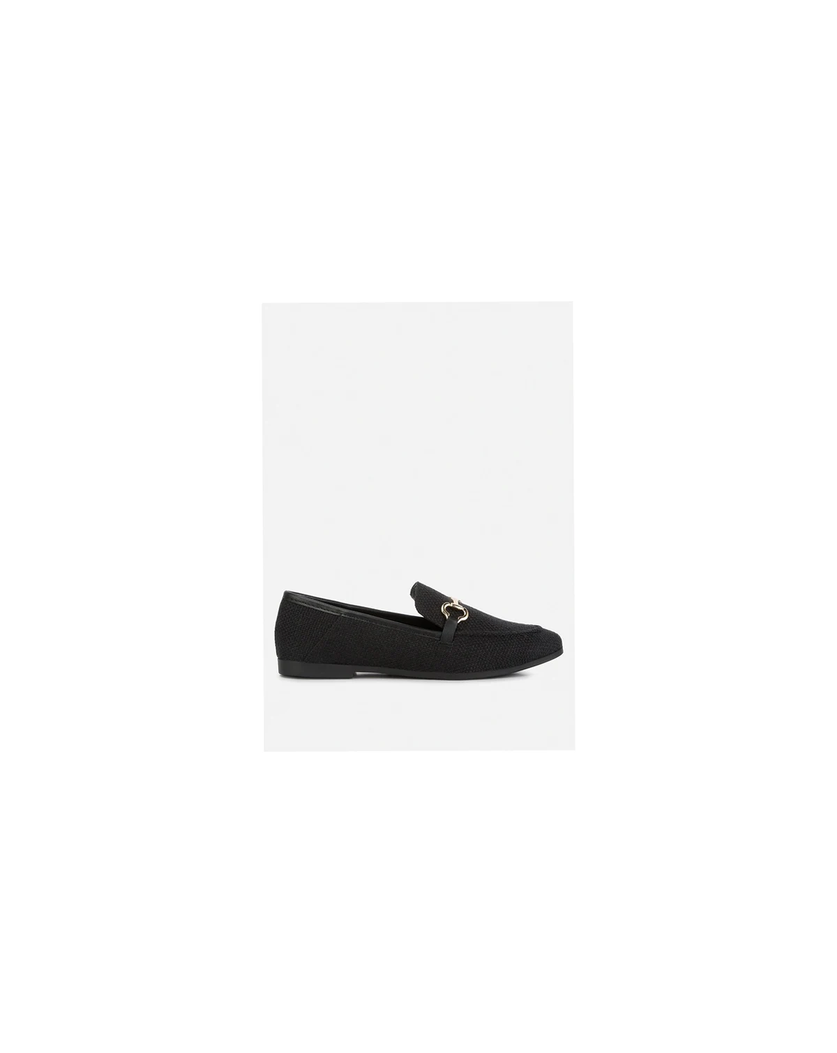 Womens Neoma Horsebit Detail Flat Canvas Loafers