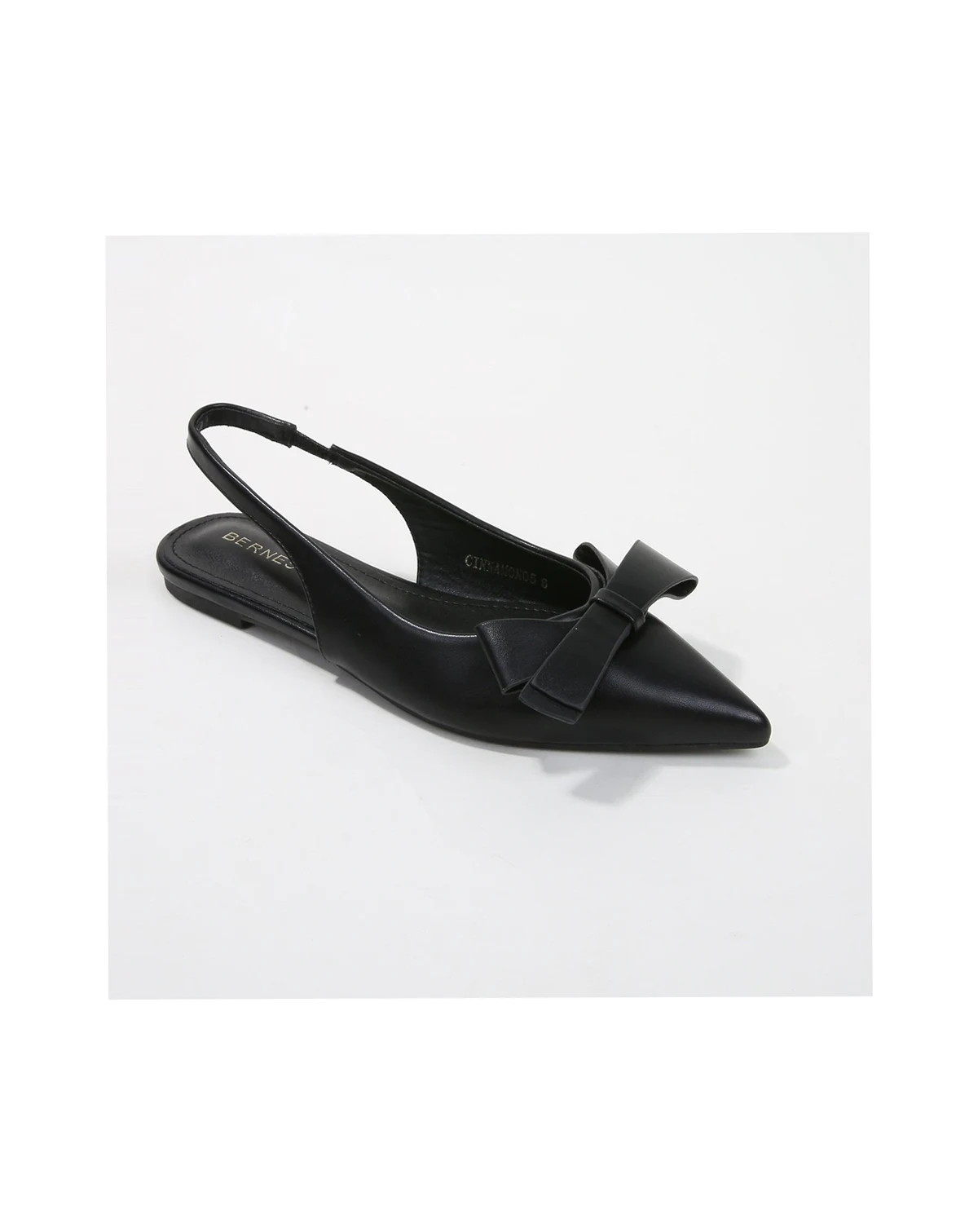 Cinnamon Slingback Flats with Asymmetrical Bow