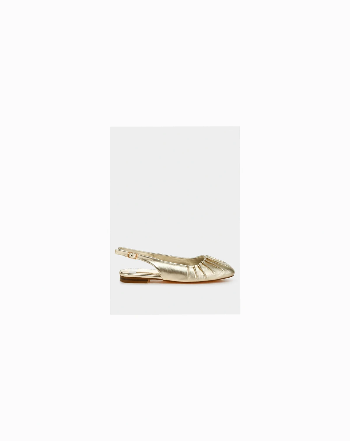 Womens Berni Metallic Square Toe Flat Slingbacks