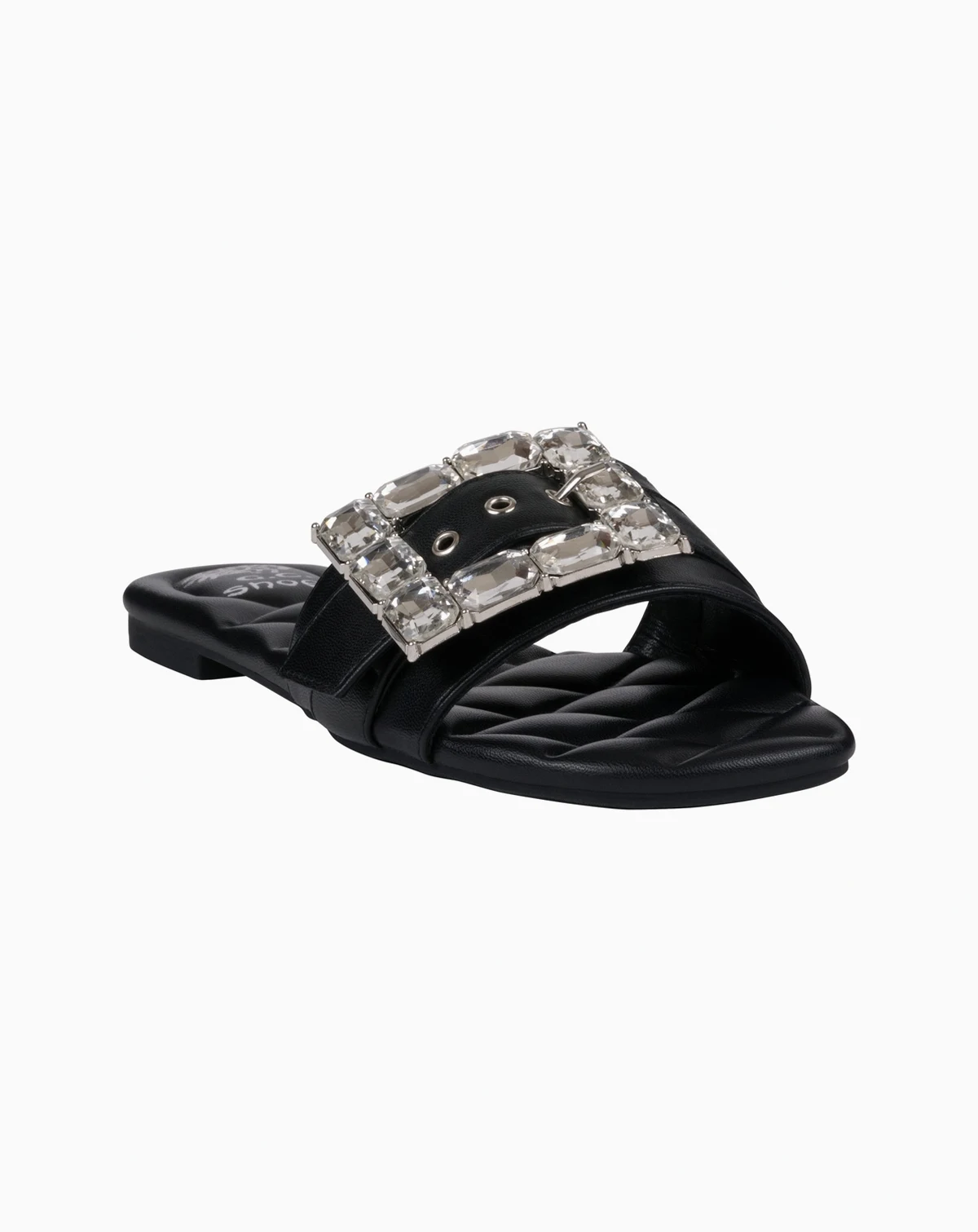 Women's Bianca Rhinestone Buckle Flat Sandals