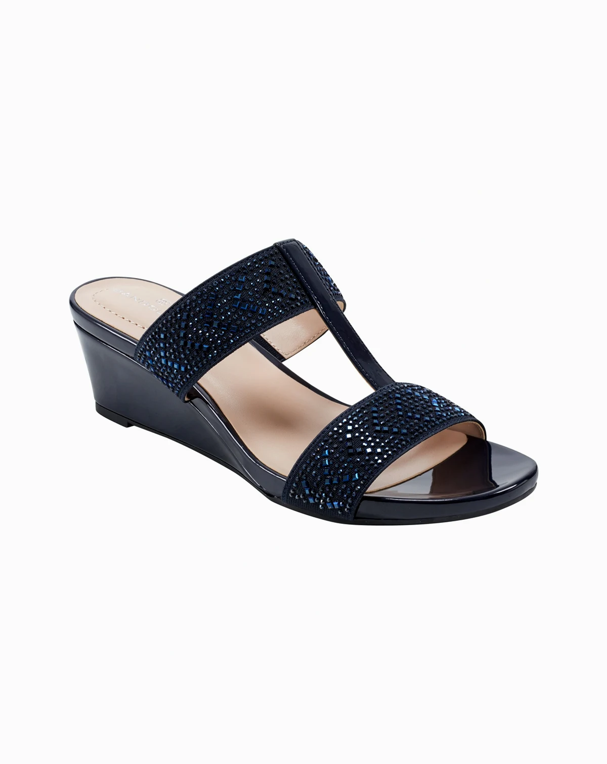 Women's Iluvit Embellished T-Strap Wedge Sandals
