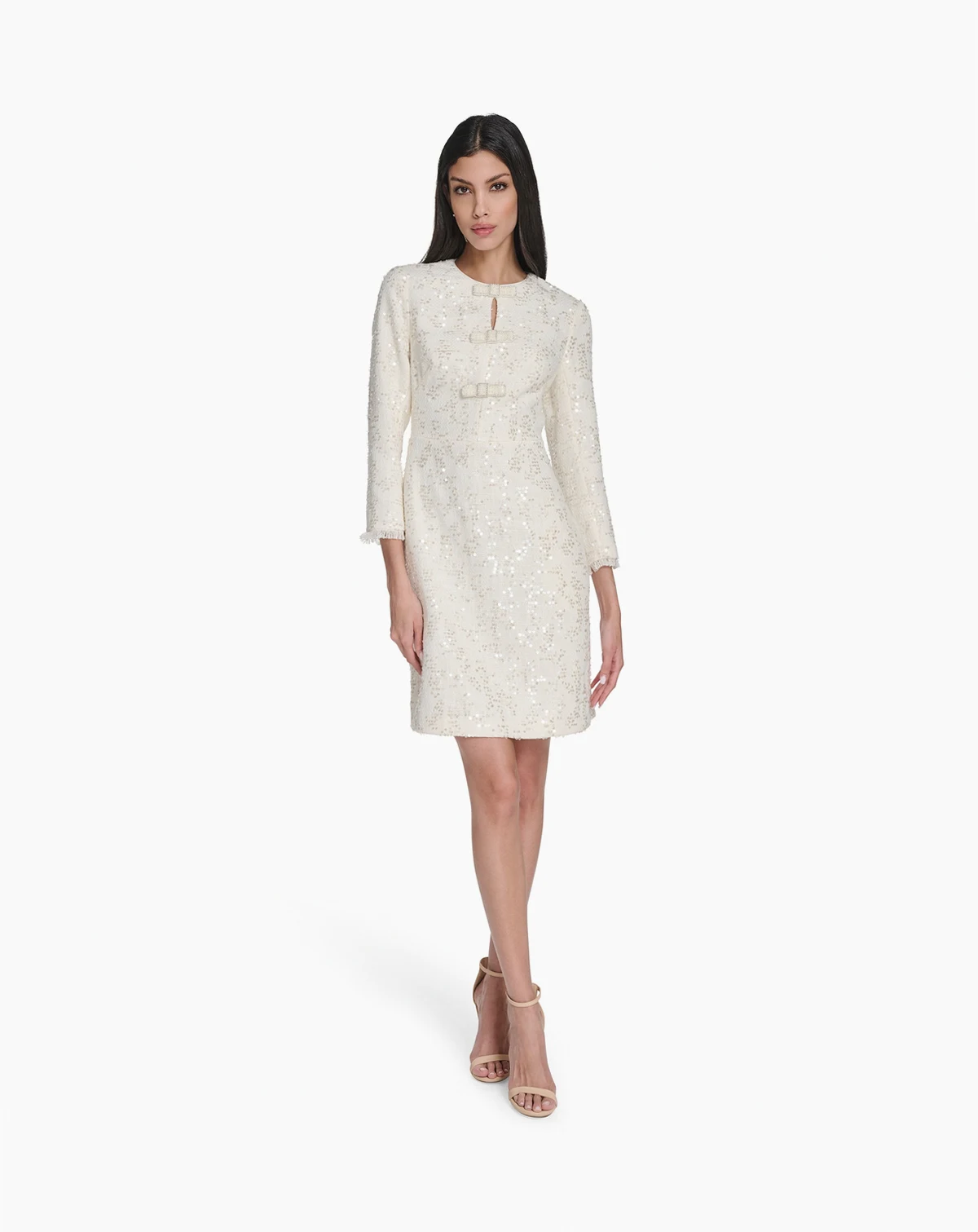 Women's Embellished Crew Neck Dress