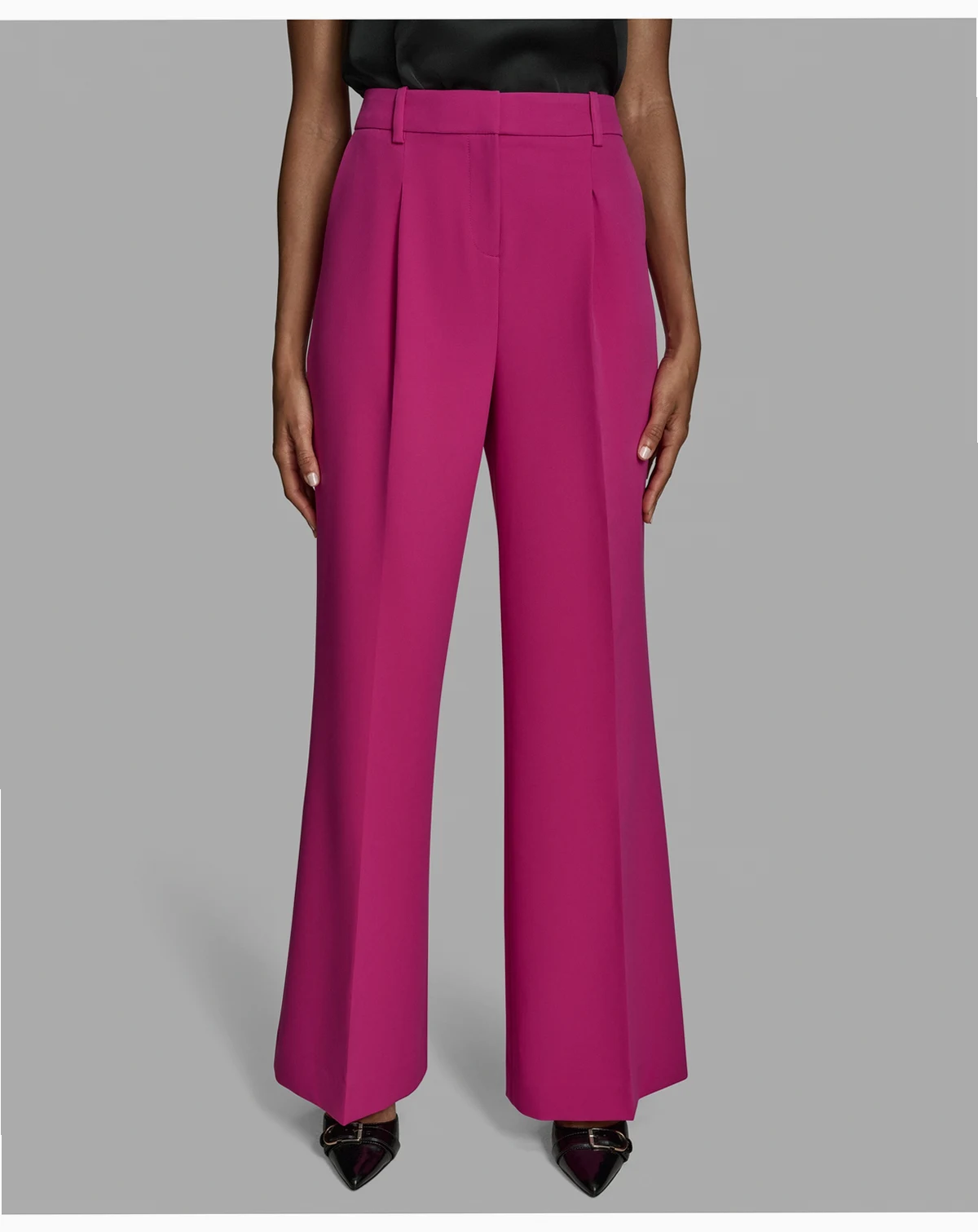 Women's Pleated High Rise Wide Leg Pants