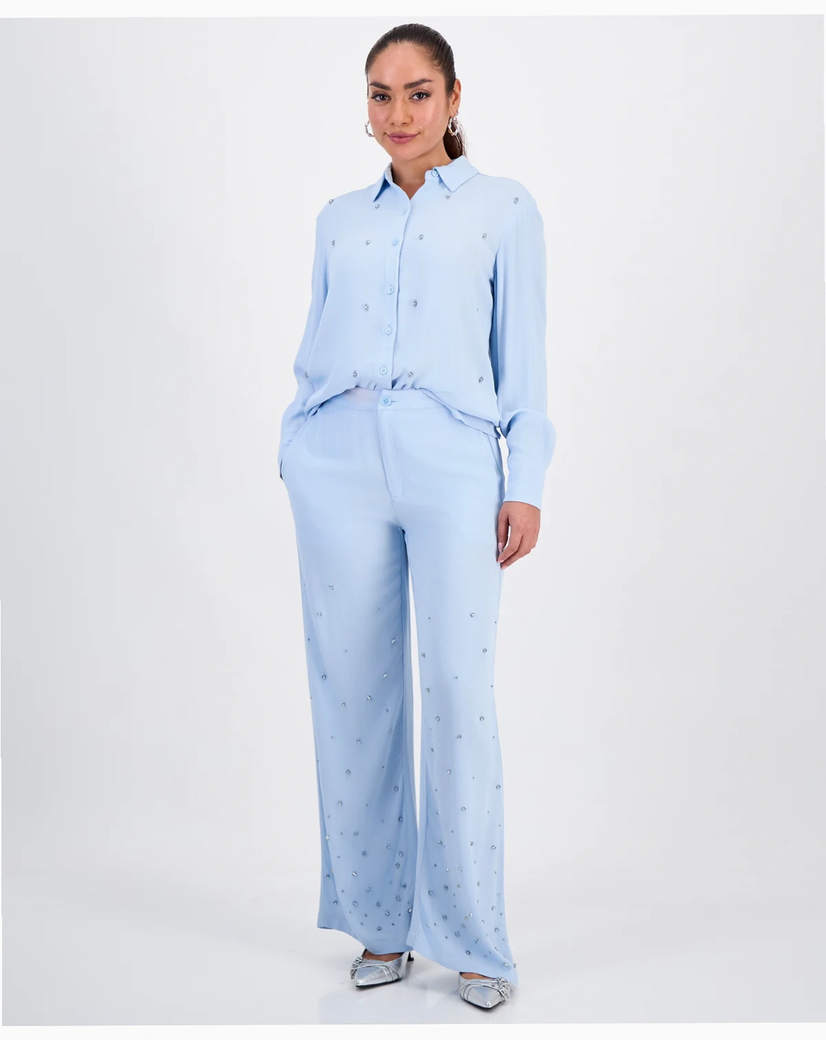 Women's High-Rise Embellished Pants, Macy's Exclusive