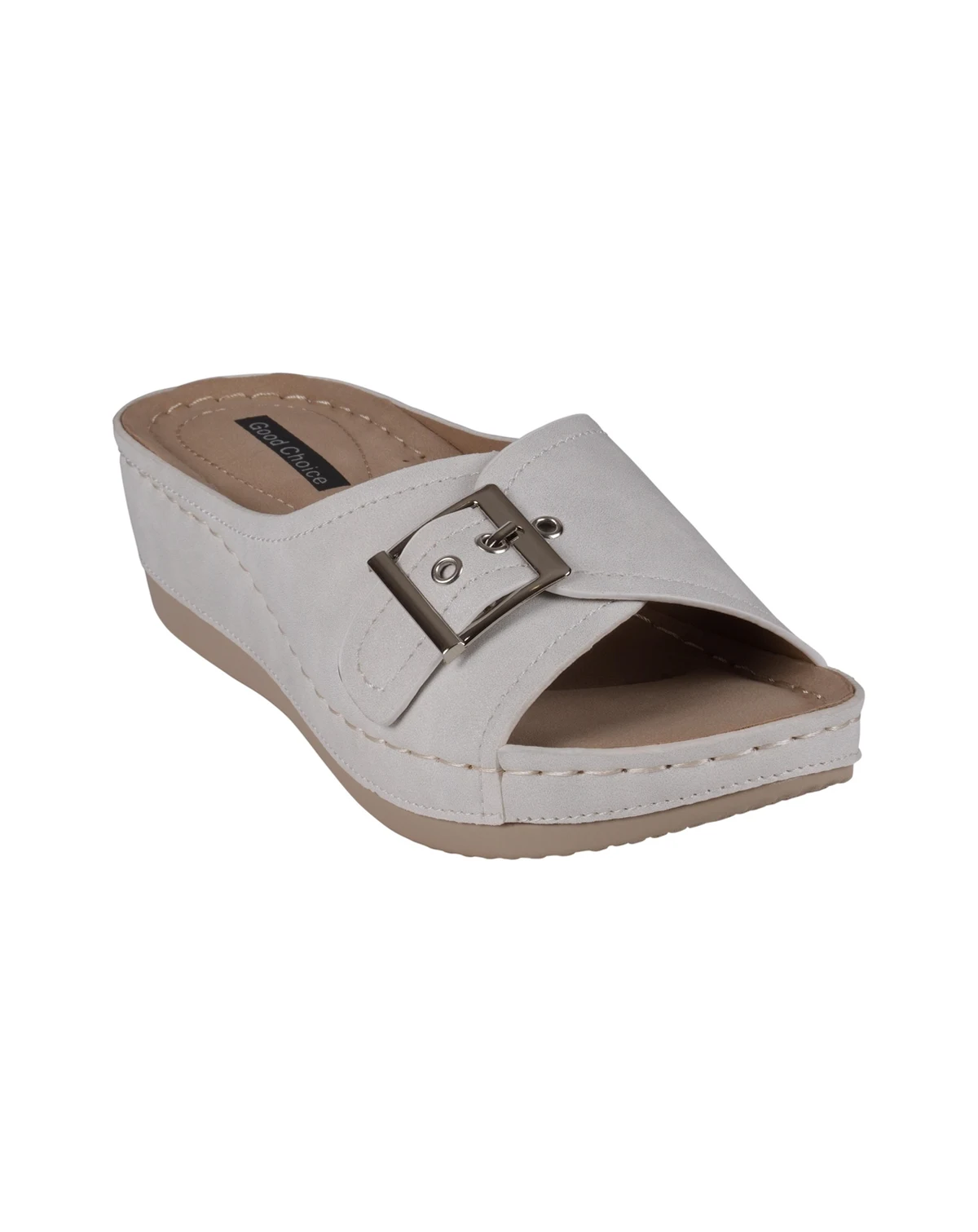 Women's Justina Buckle Comfort Wedge Sandals