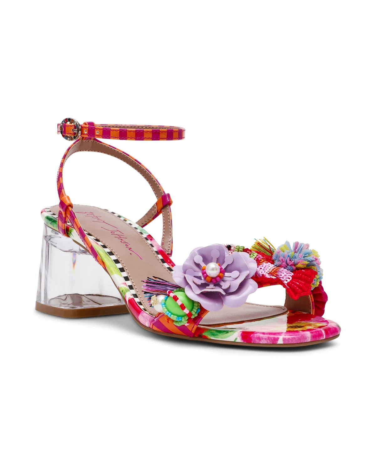 Women's Merrily Floral Low Block Heel Sandals
