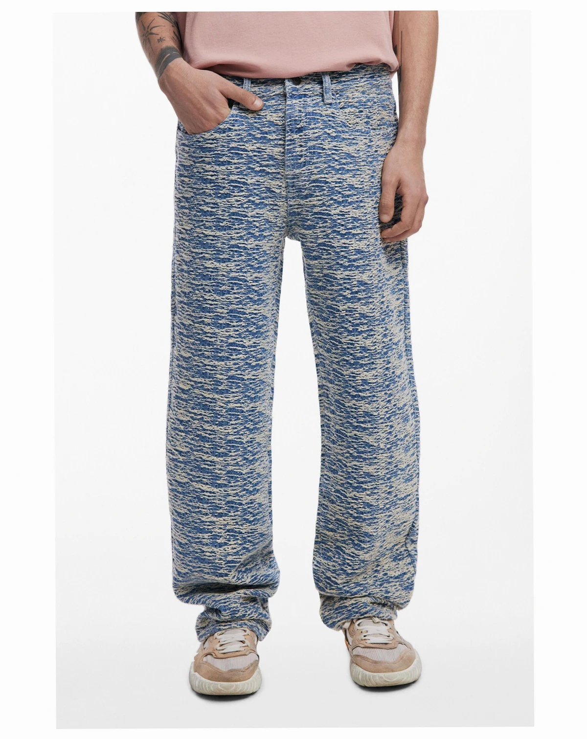 Men's Mottled denim trousers