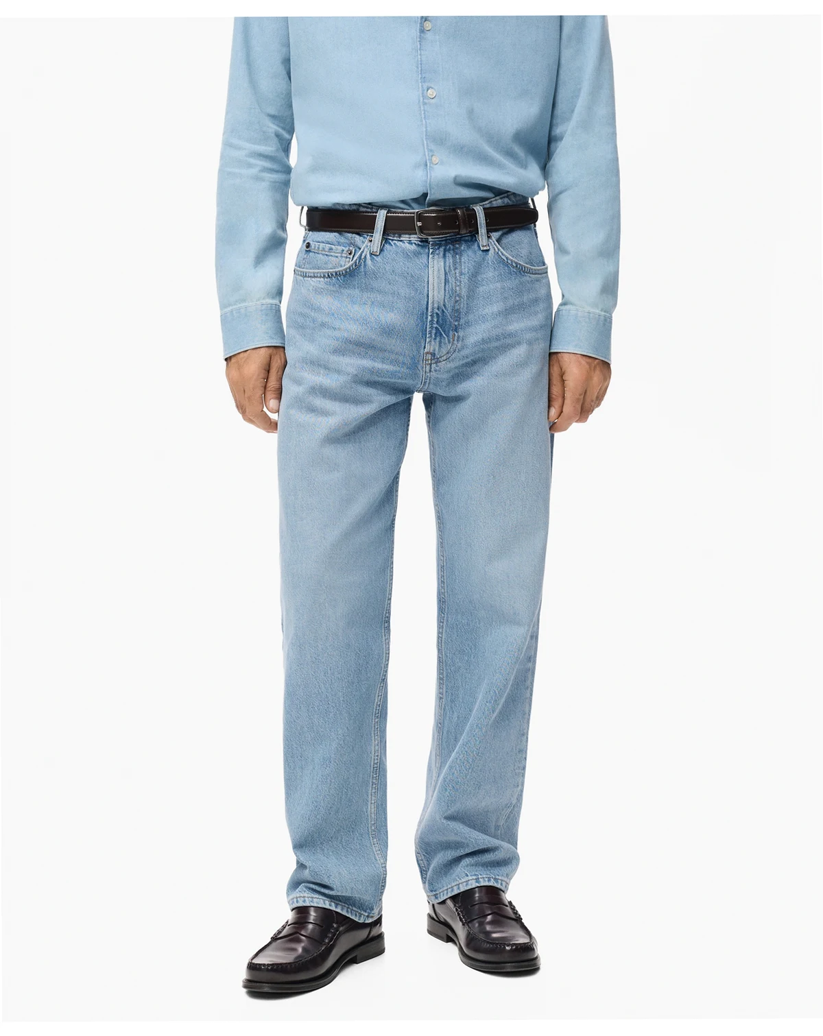 Men's Moby Straight-Fit Light-Wash Jeans