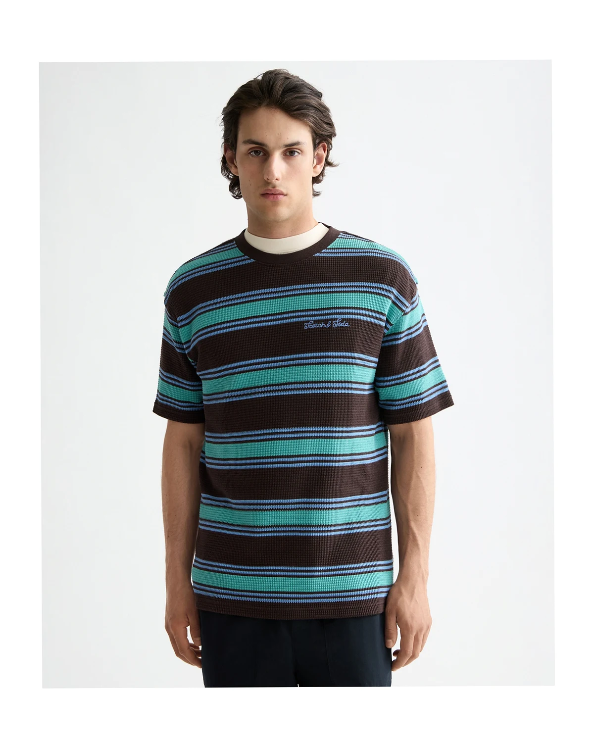 Men's Waffle Stripe Short-Sleeve T-Shirt