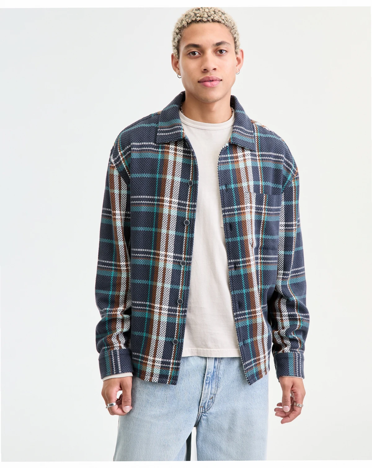 Men's Swanson Long-Sleeve Cotton Over Shirt, Macy's Exclusive