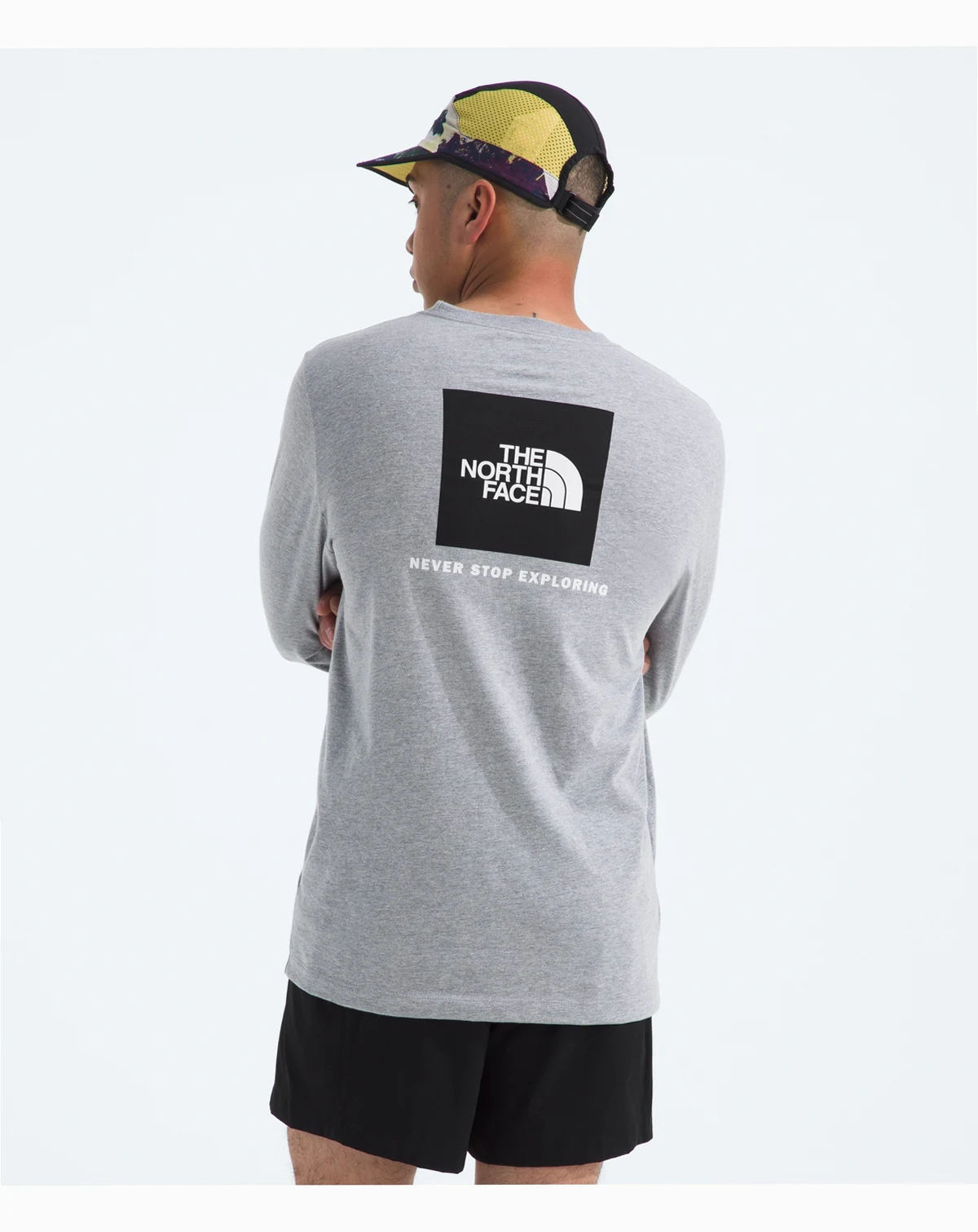 Men's Long Sleeve Box Never Stop Exploring T-shirt