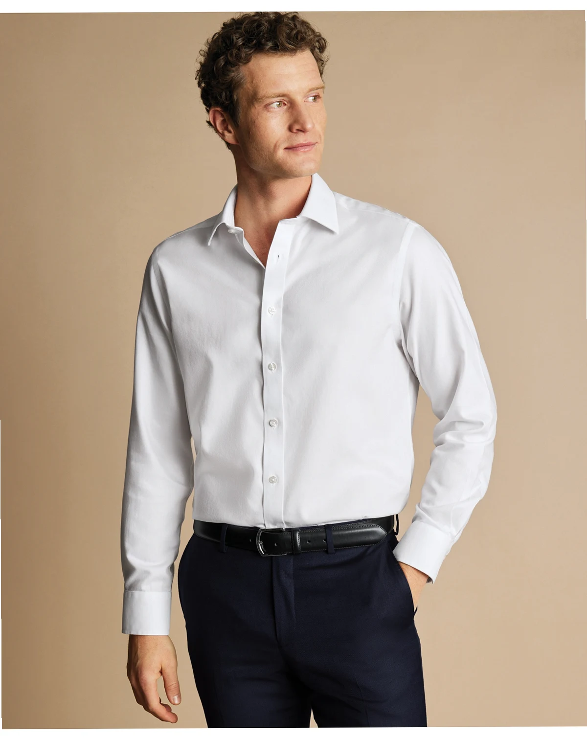 Men's Slim-Fit Non-Iron Royal Oxford Dress Shirt