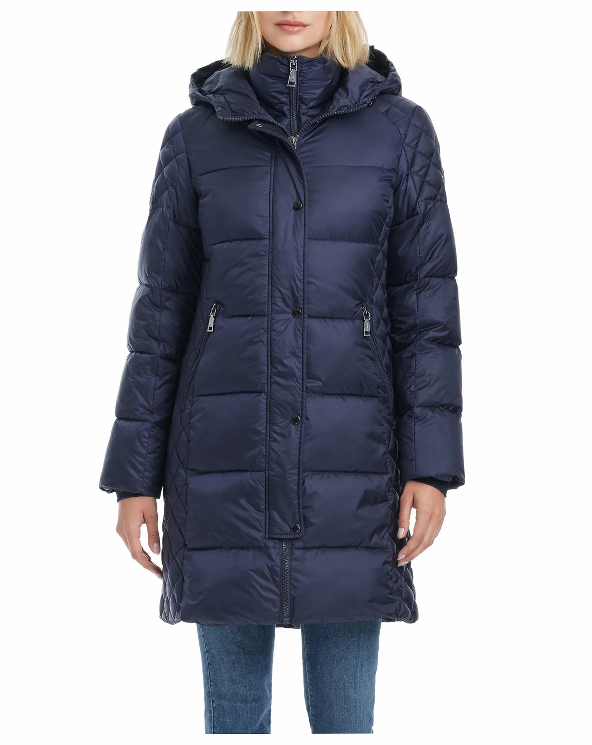 Women's Cire Mid-Length Fitted Puffer Coat