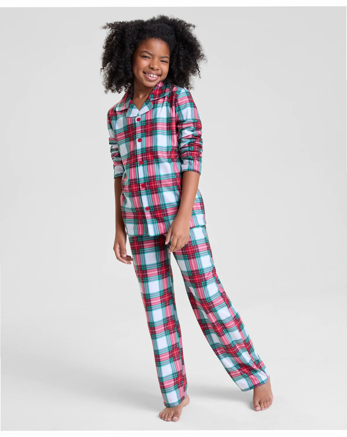 Kids 2T-16 Merry Plaid Pajama Set, Macy's Exclusive