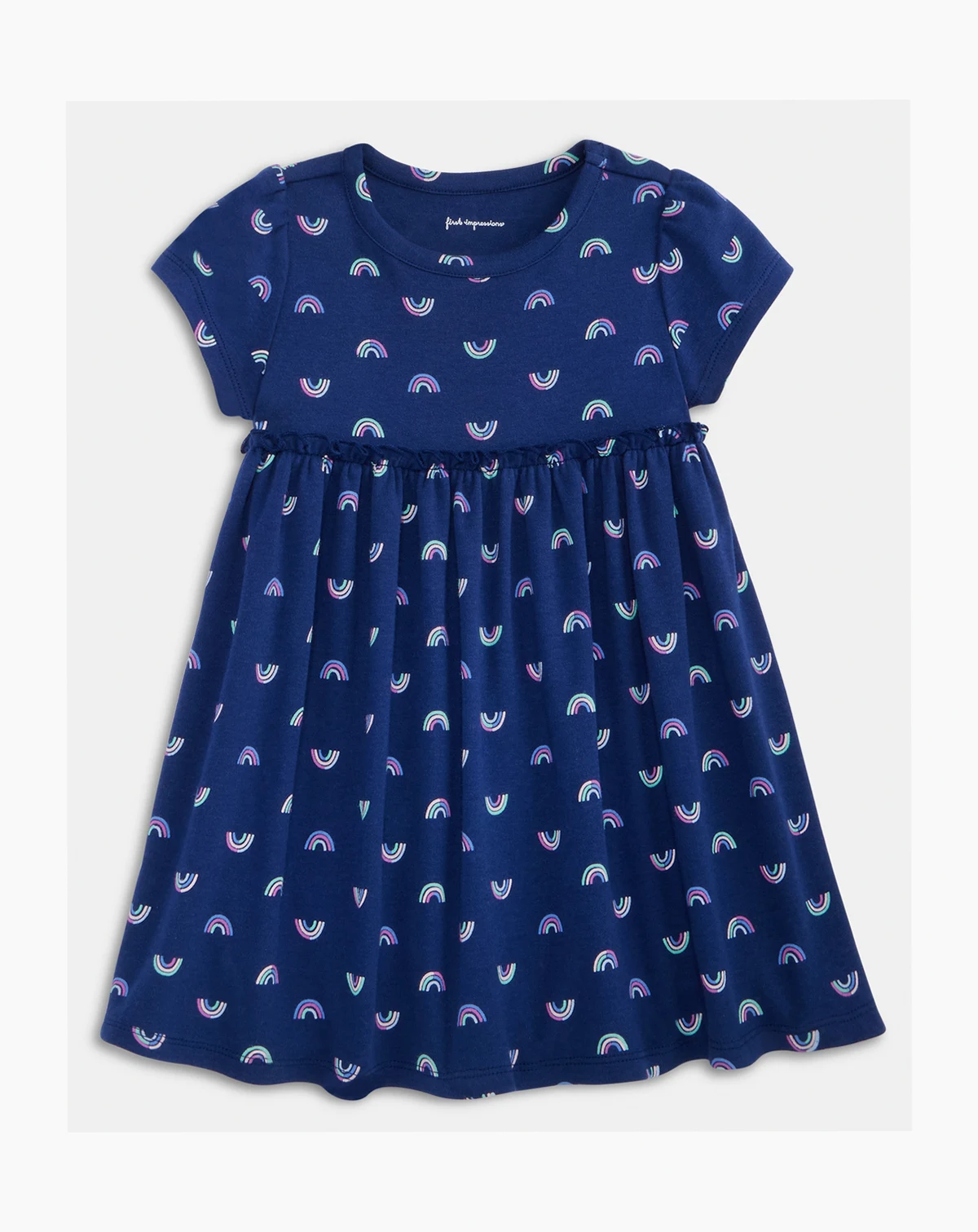 Girls' Toddler 2T-4T Mix and Match Rainbow Print Mini Dress, Macy's Exclusive