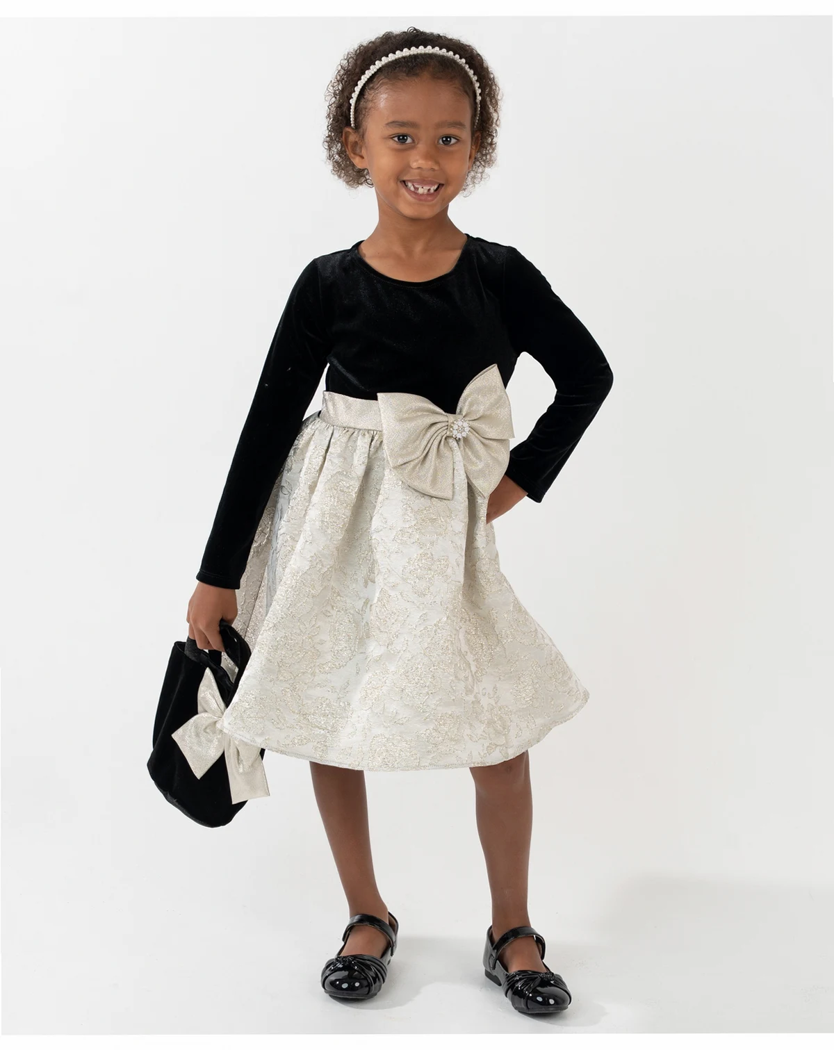 Girls' 2T-6X Skirt Dress with Bag Set
