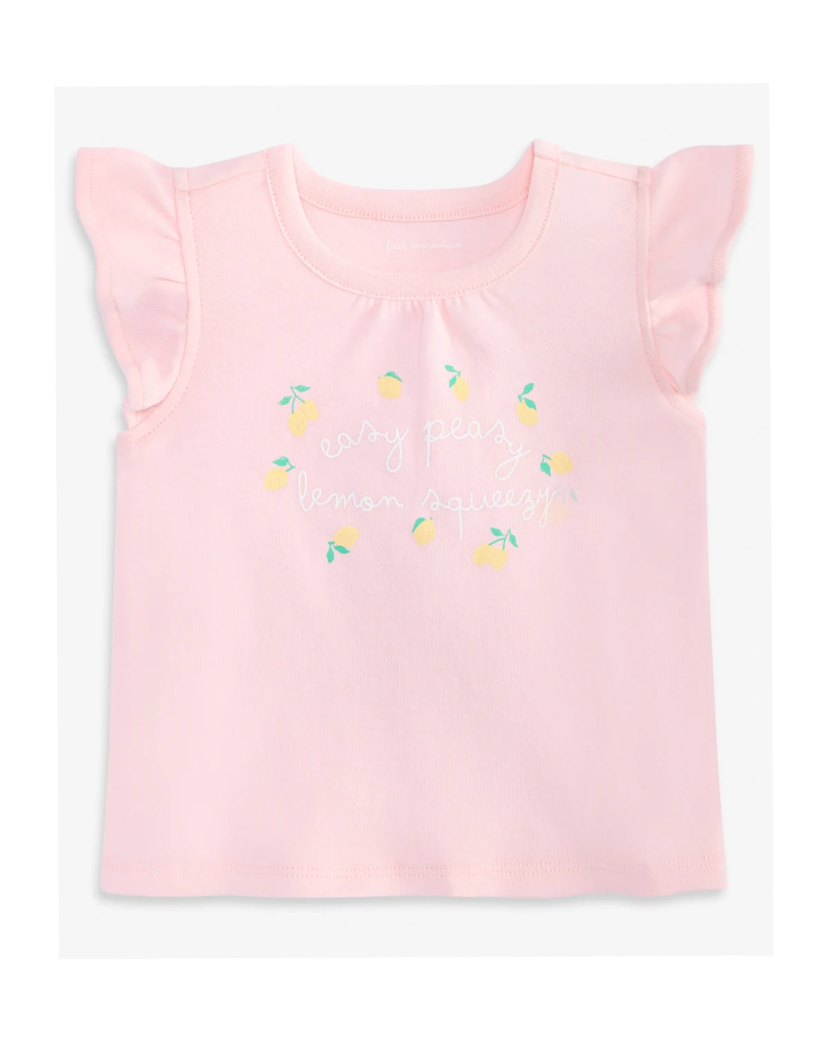 Toddler Girls' 2T-4T Mix and Match Lemon Squeezy Flutter-Sleeve T-Shirt, Macy's Exclusive