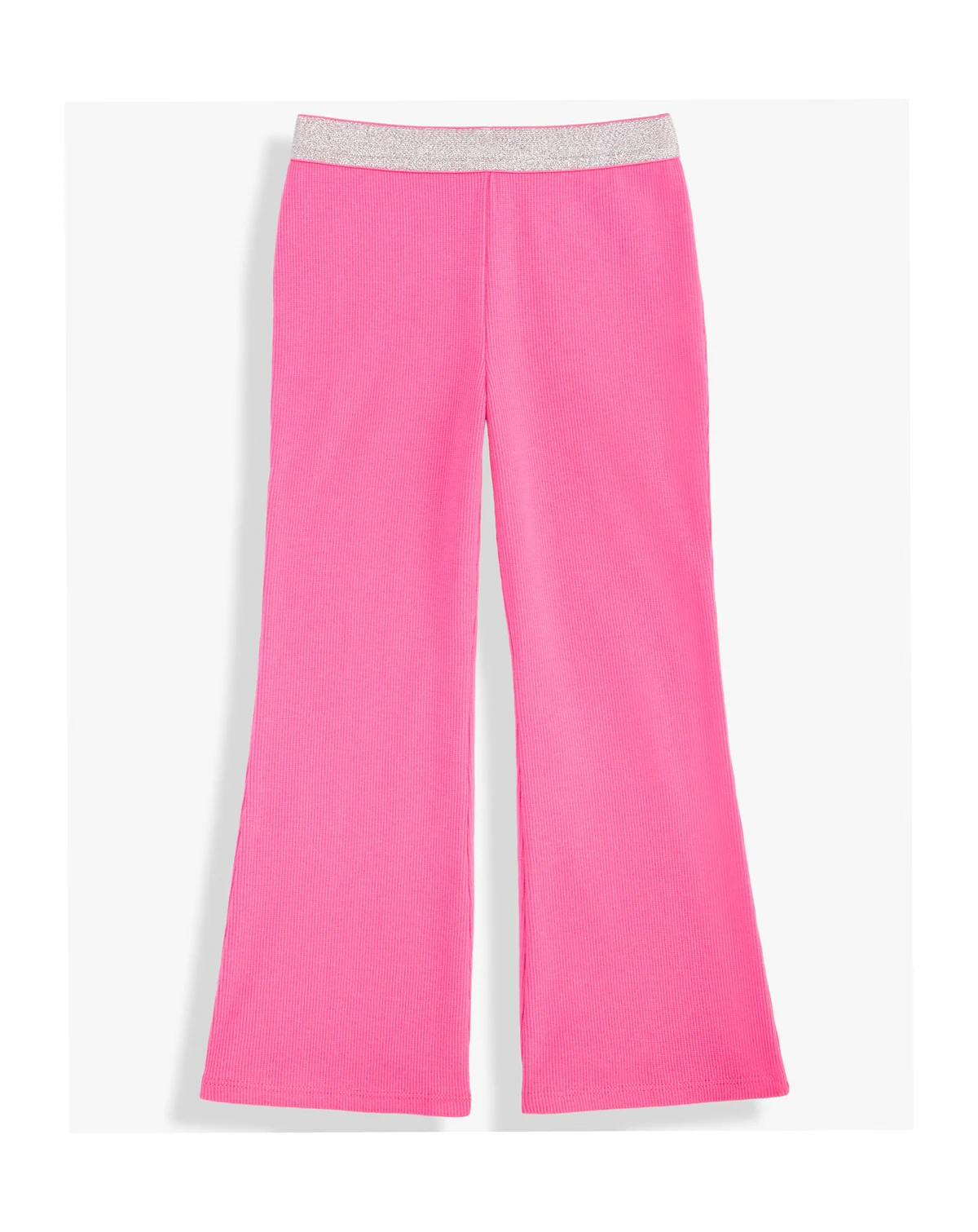 Baby and Toddler Girls Glitter-Waist Ribbed Flare Pants, Macy's Exclusive