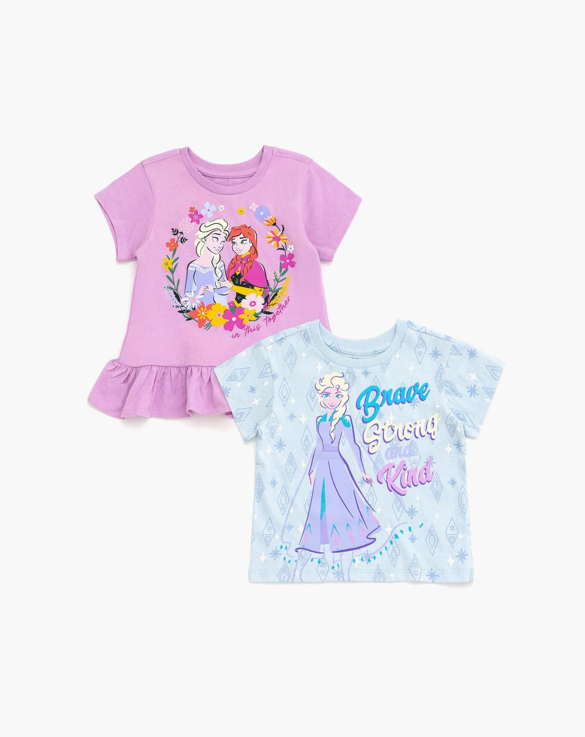 Toddler Girls Disney Cars Lion King Super Kitties Winnie the Pooh 2 Pack T-Shirts