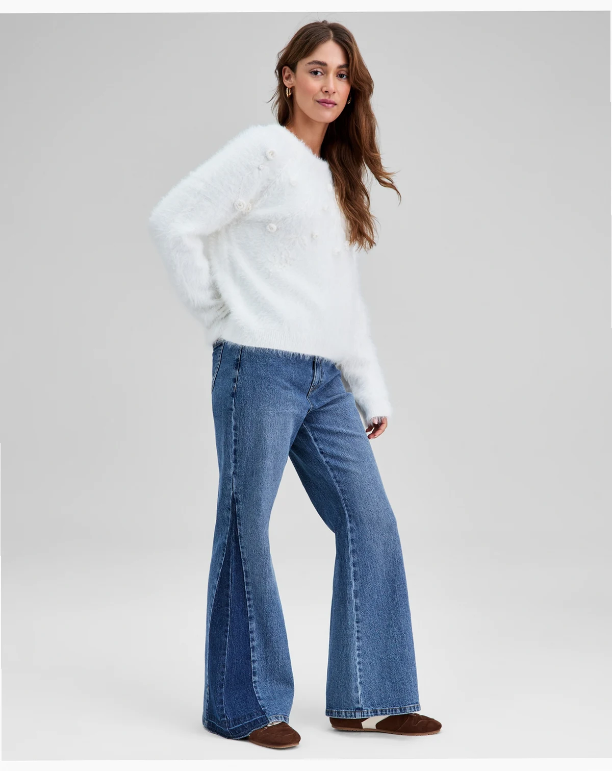 Women's High-Rise Pieced Flare-Leg Jeans, Macy's Exclusive