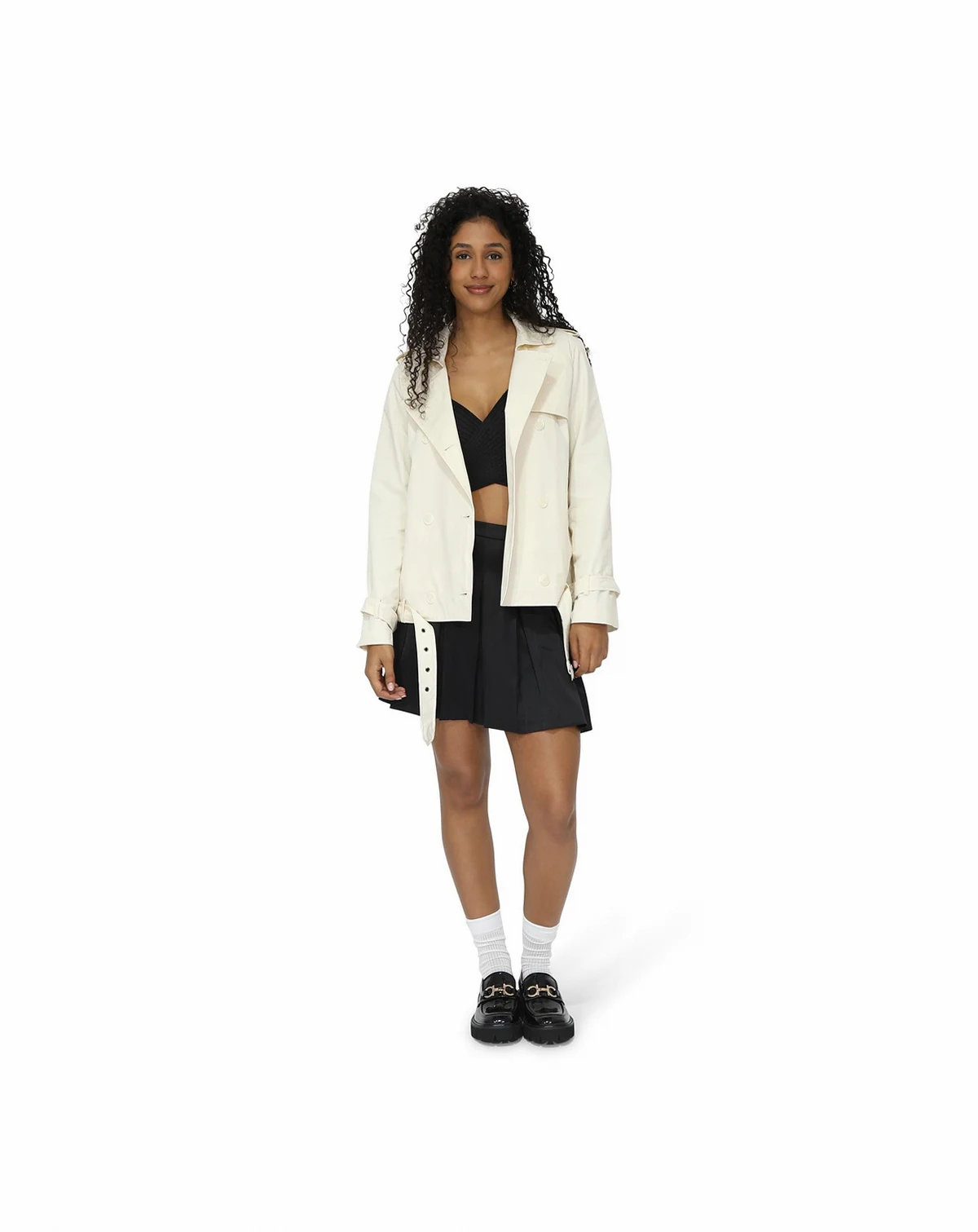 Women's Cool Nights Cropped Trench Coat