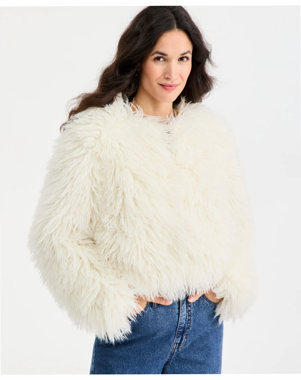 Women's Solid Faux-Fur Completer Jacket, Macy's Exclusive