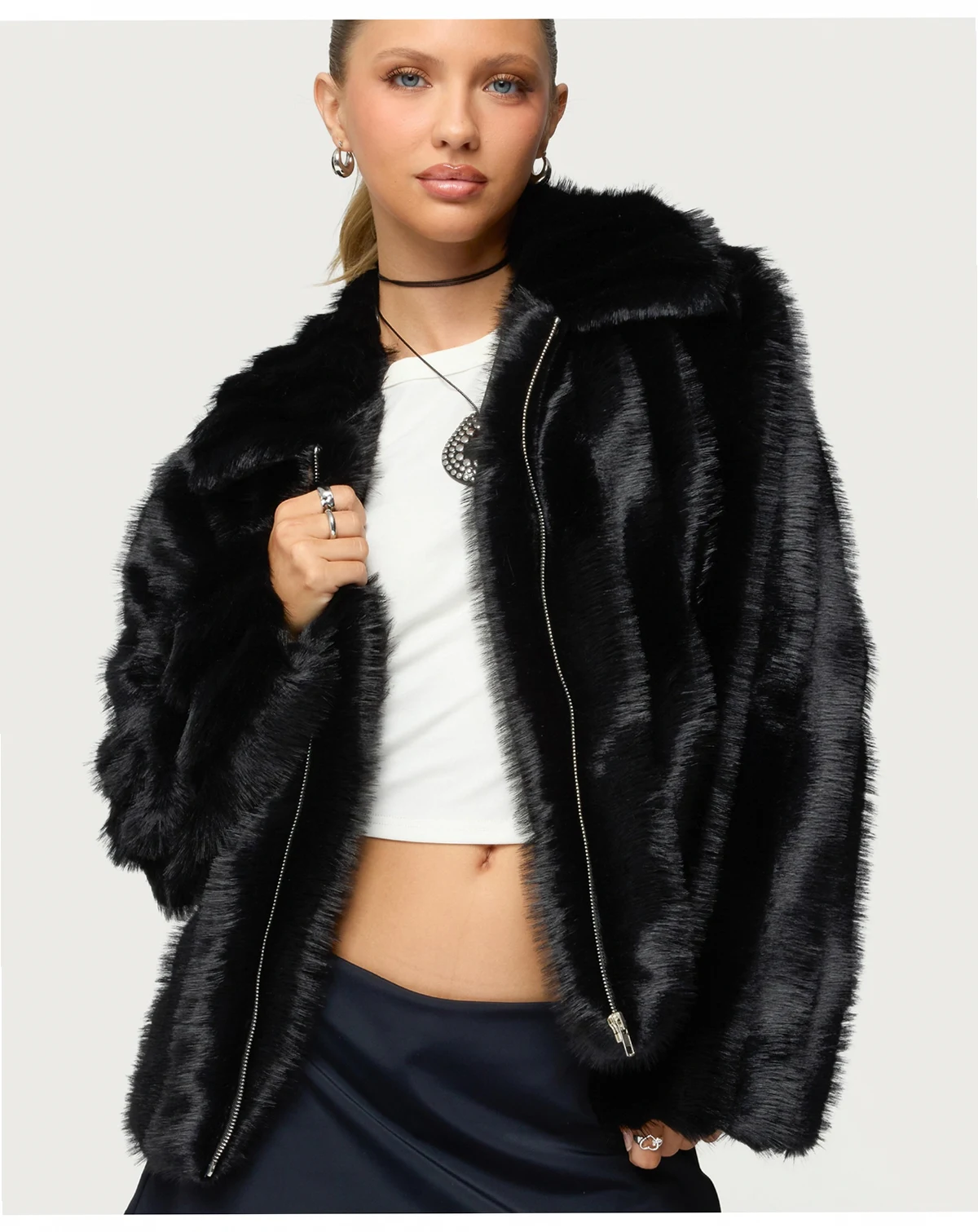 Womens Tedi Faux Fur Jacket
