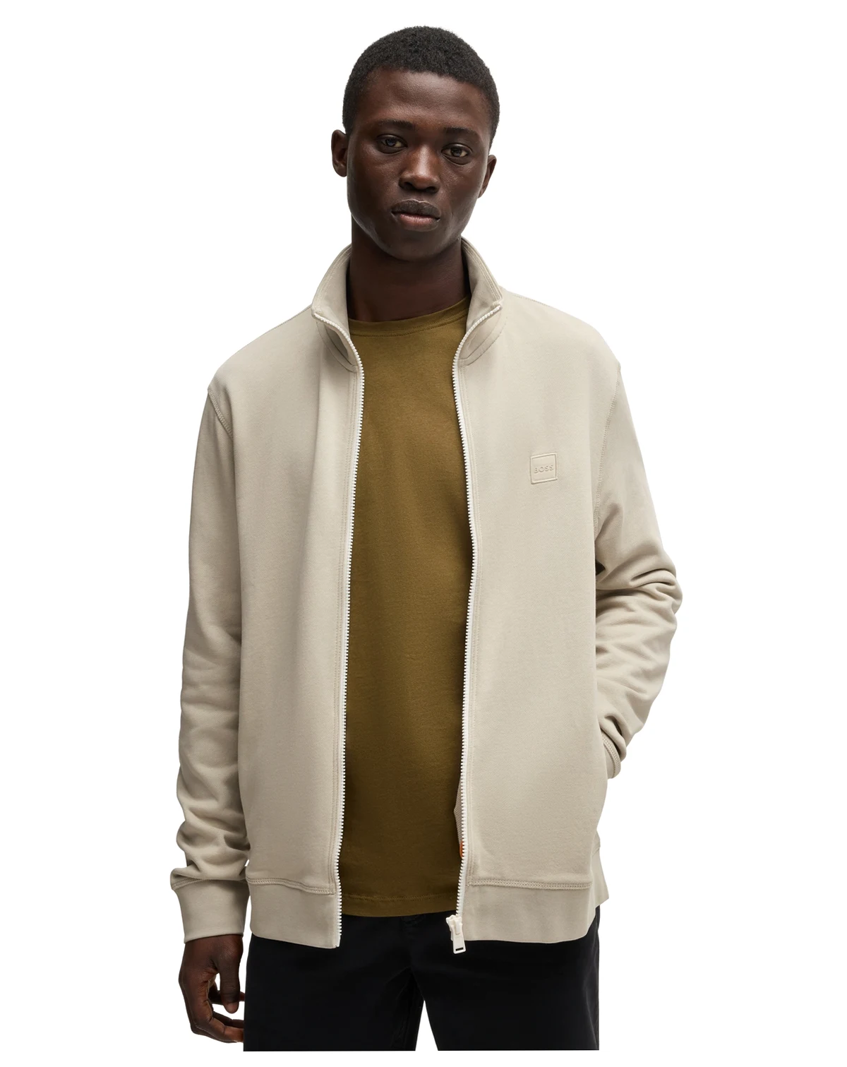 Men's Cotton-Jersey Logo Badge Jacket