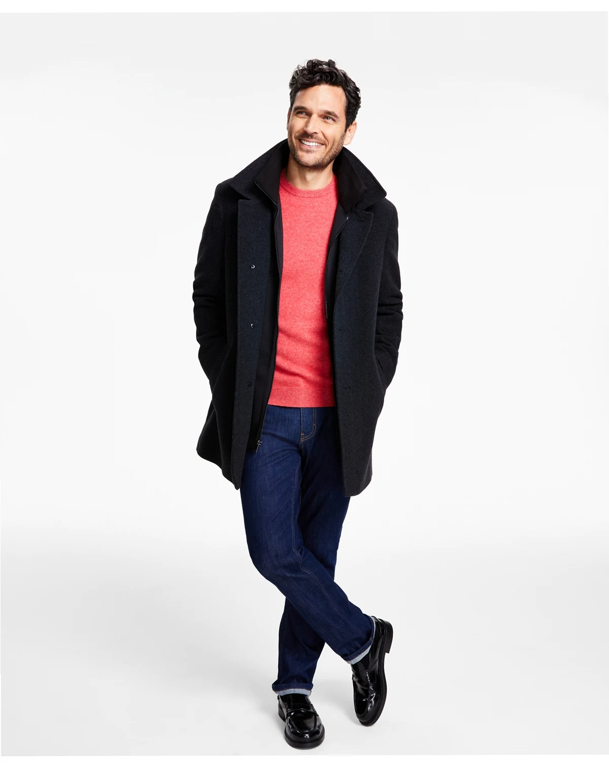 Men Coleman Wool-Blend Overcoat