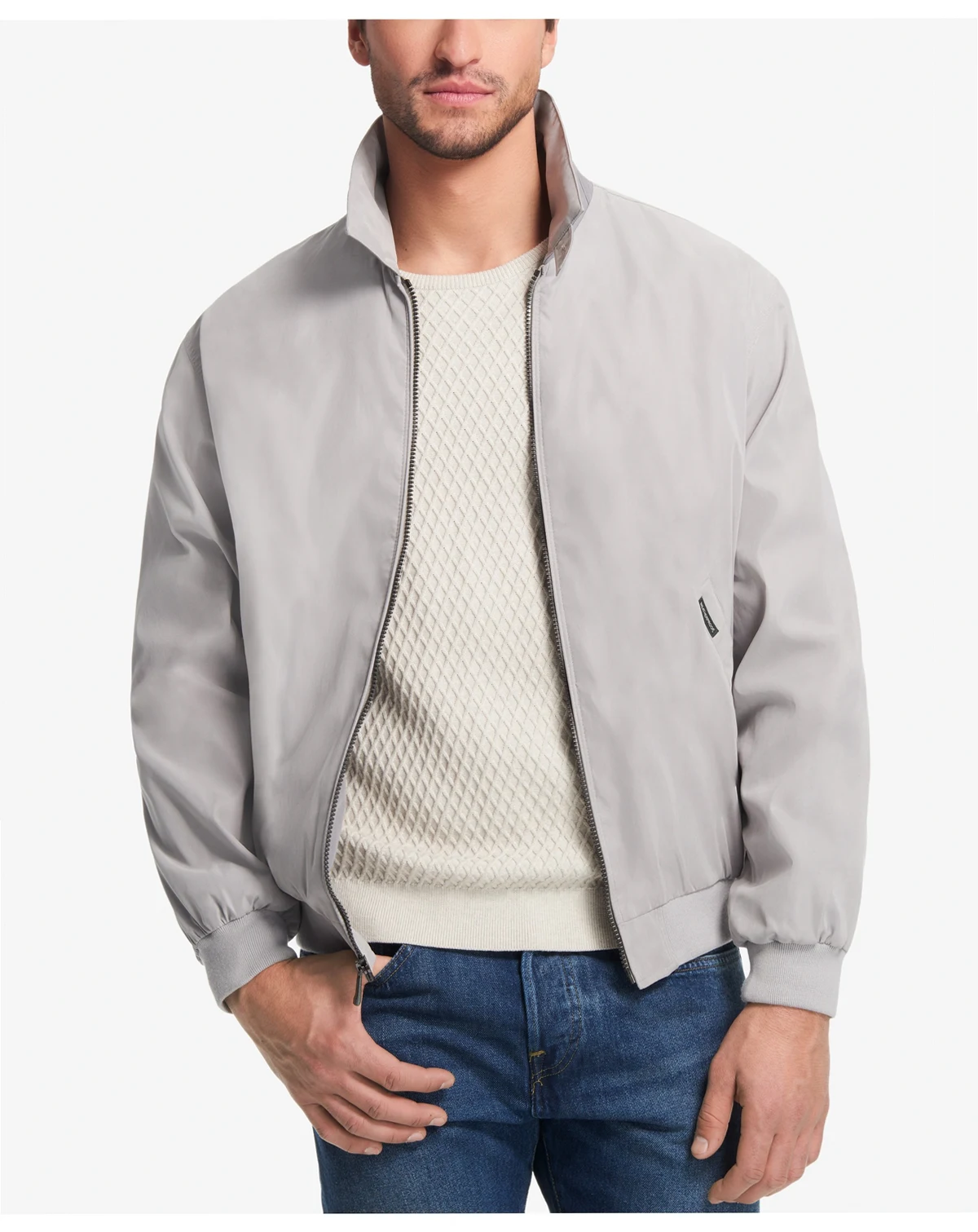 Men's Big & Tall Lightweight Full-Zip Bomber Jacket