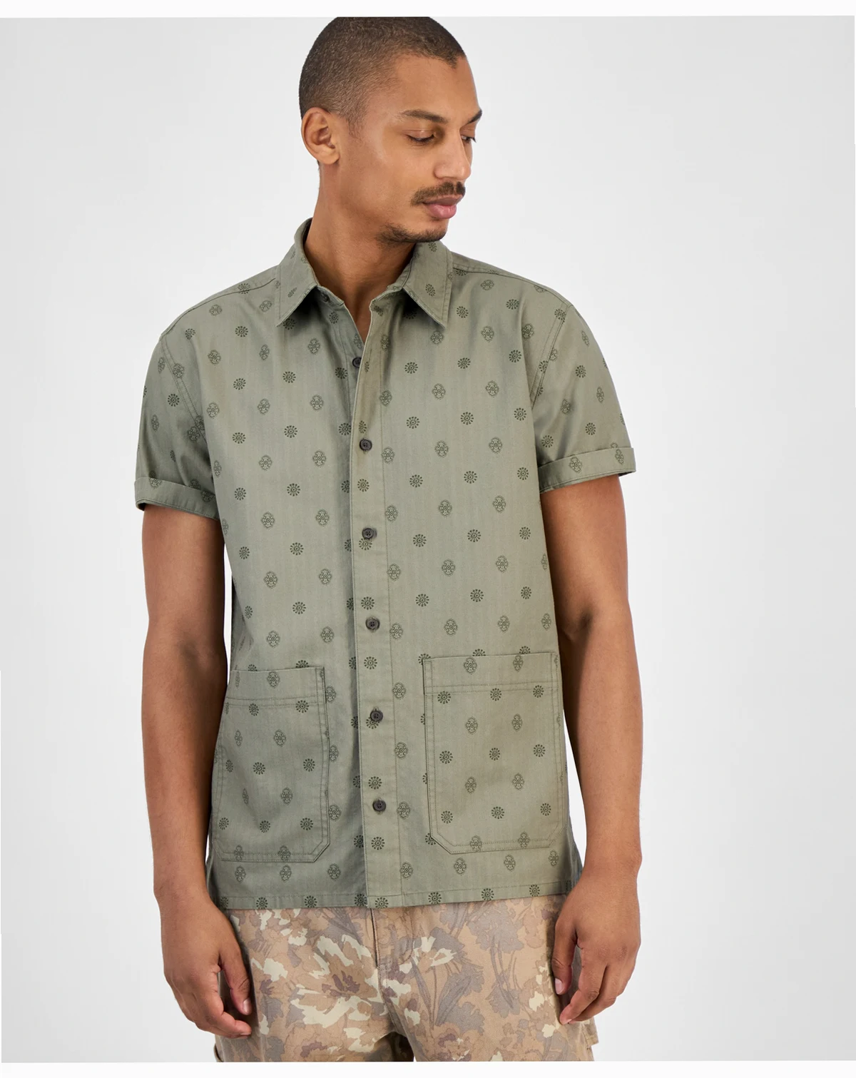 Men's Printed Short-Sleeve Shirt, Macy's Exclusive