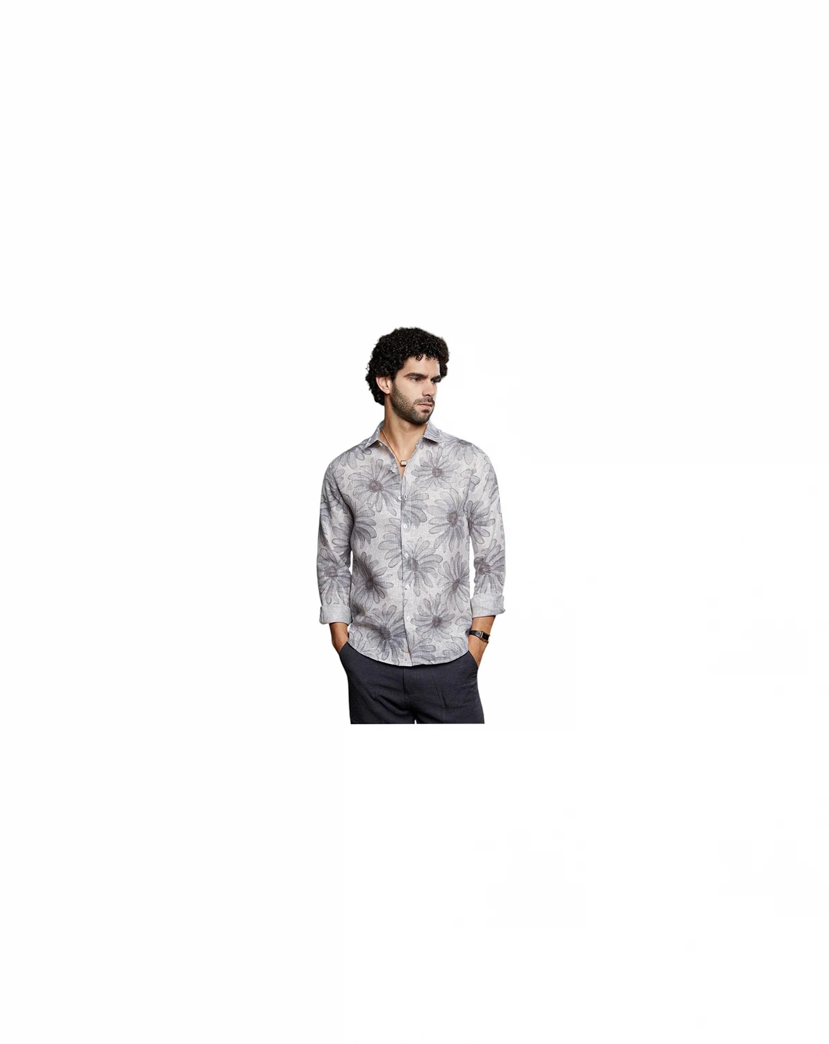 Men's Coin Grey Gloomy Daisy Shirt