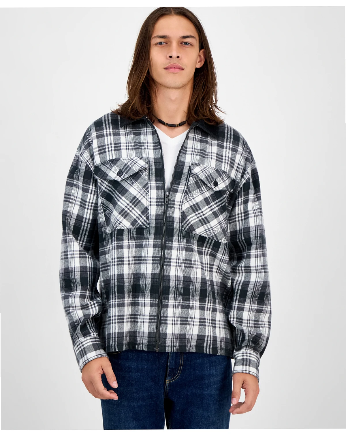 Men's Fisk Long-Sleeve Cotton Overshirt, Macy's Exclusive