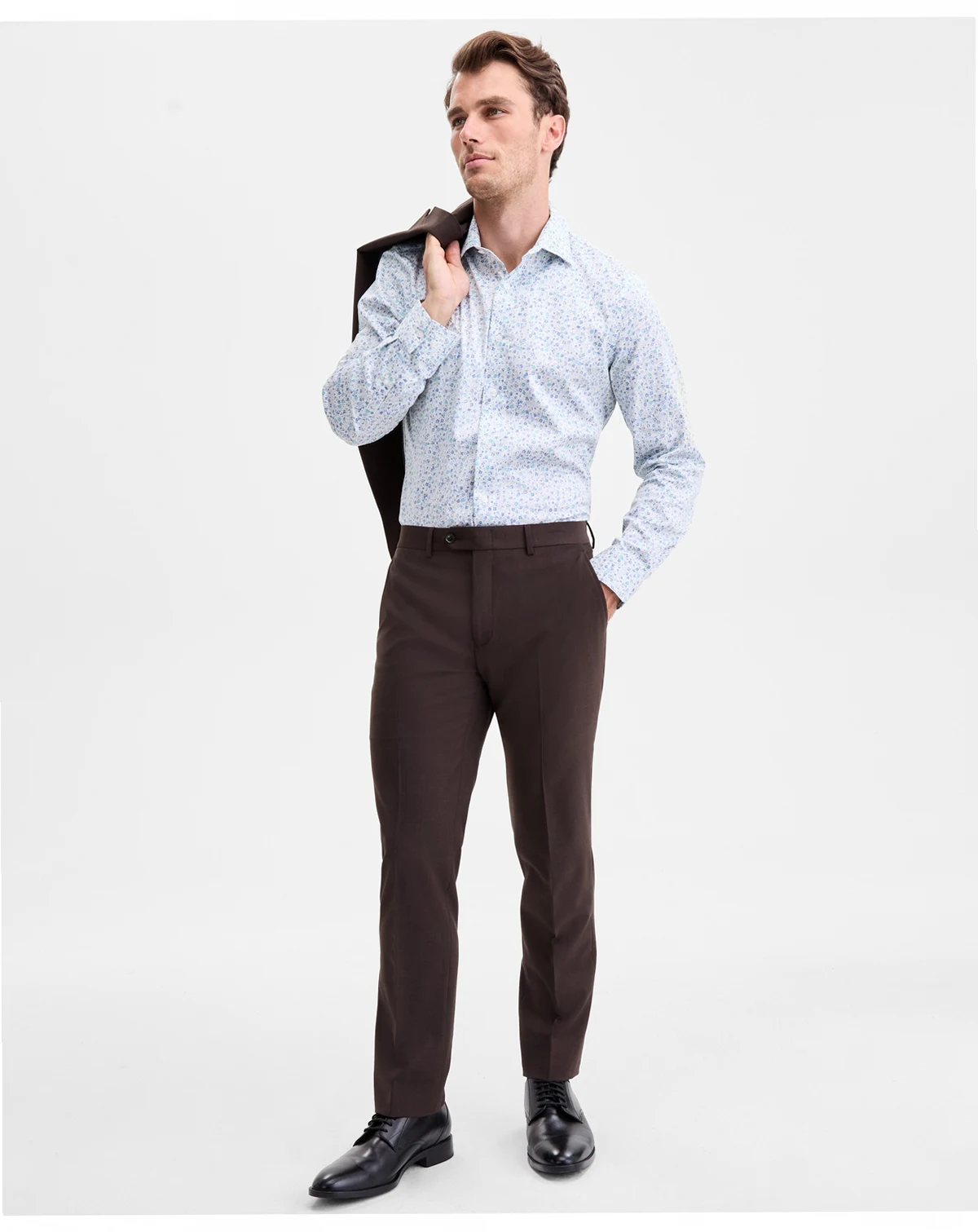Men's Slim-Fit Solid Wool-Blend Suit Separate Pants, Exclusively at Macy's