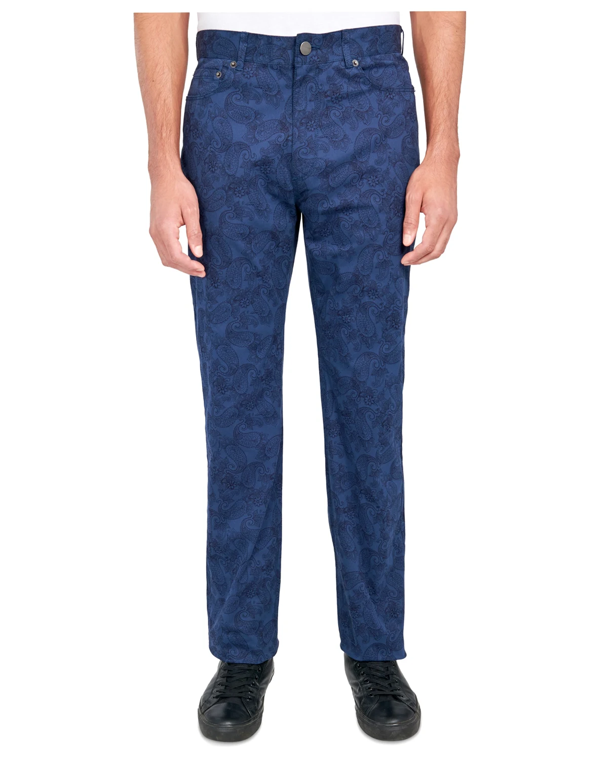 Men's Regular-Fit Stretch Paisley Pants