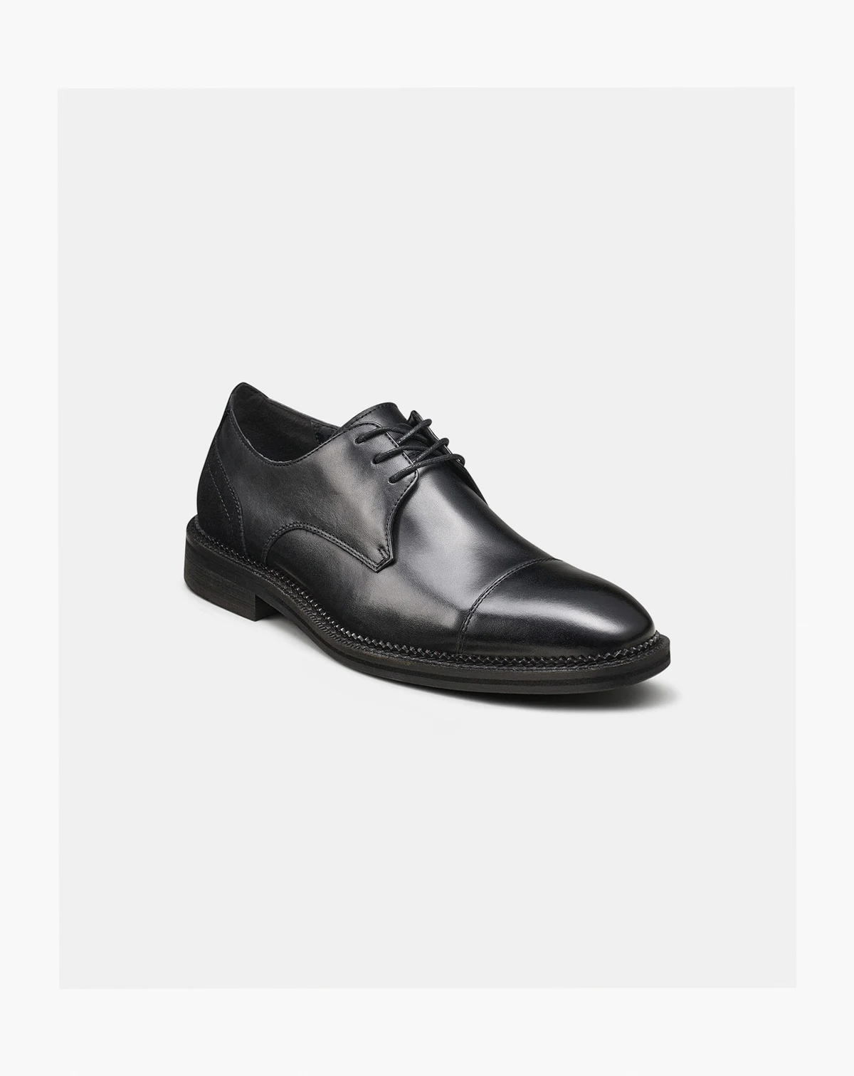 Men's Leather Cap Toe Derby Lace-Up Shoe