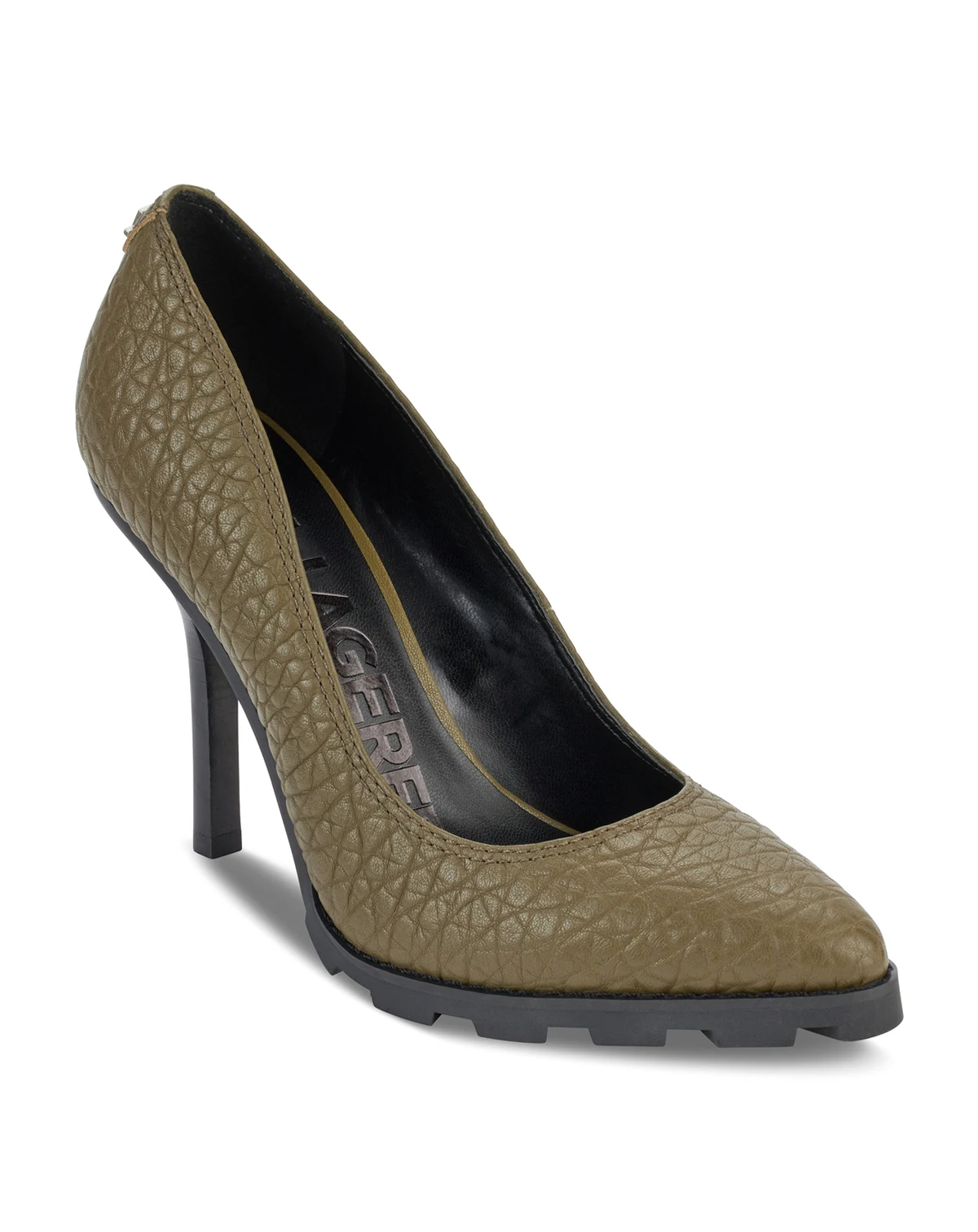 Madelyn Slip On Pointed Toe Lug Sole Pumps