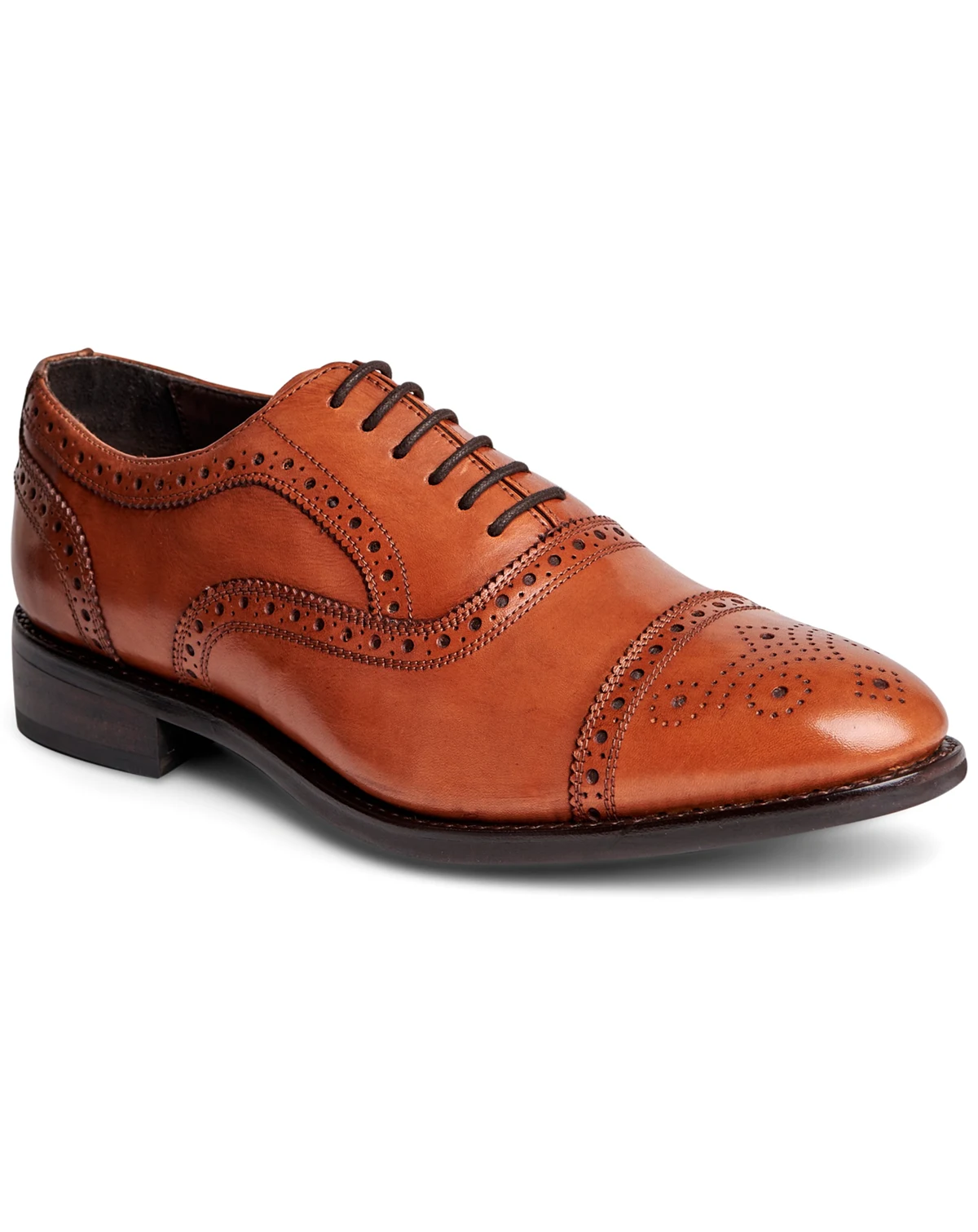Men's Ford Quarter Brogue Oxford Rubber Sole Lace-Up Dress Shoe