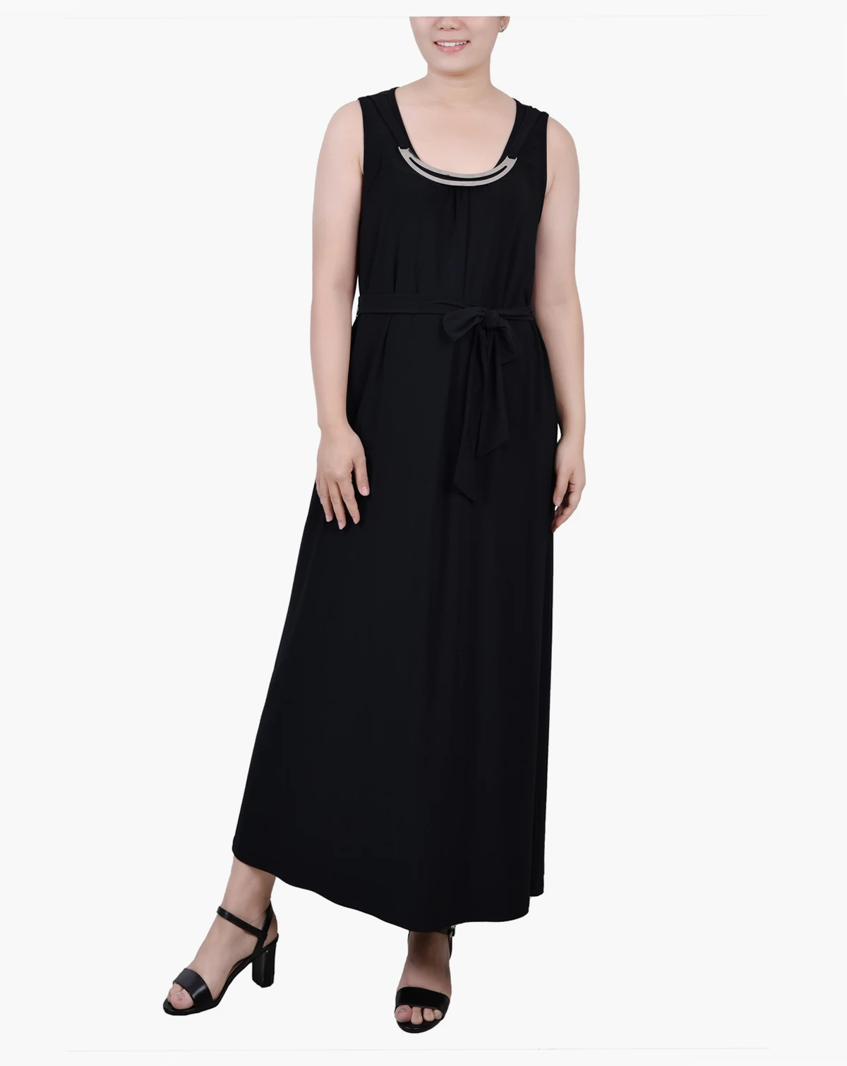 Petite Ankle Length Sleeveless Dress