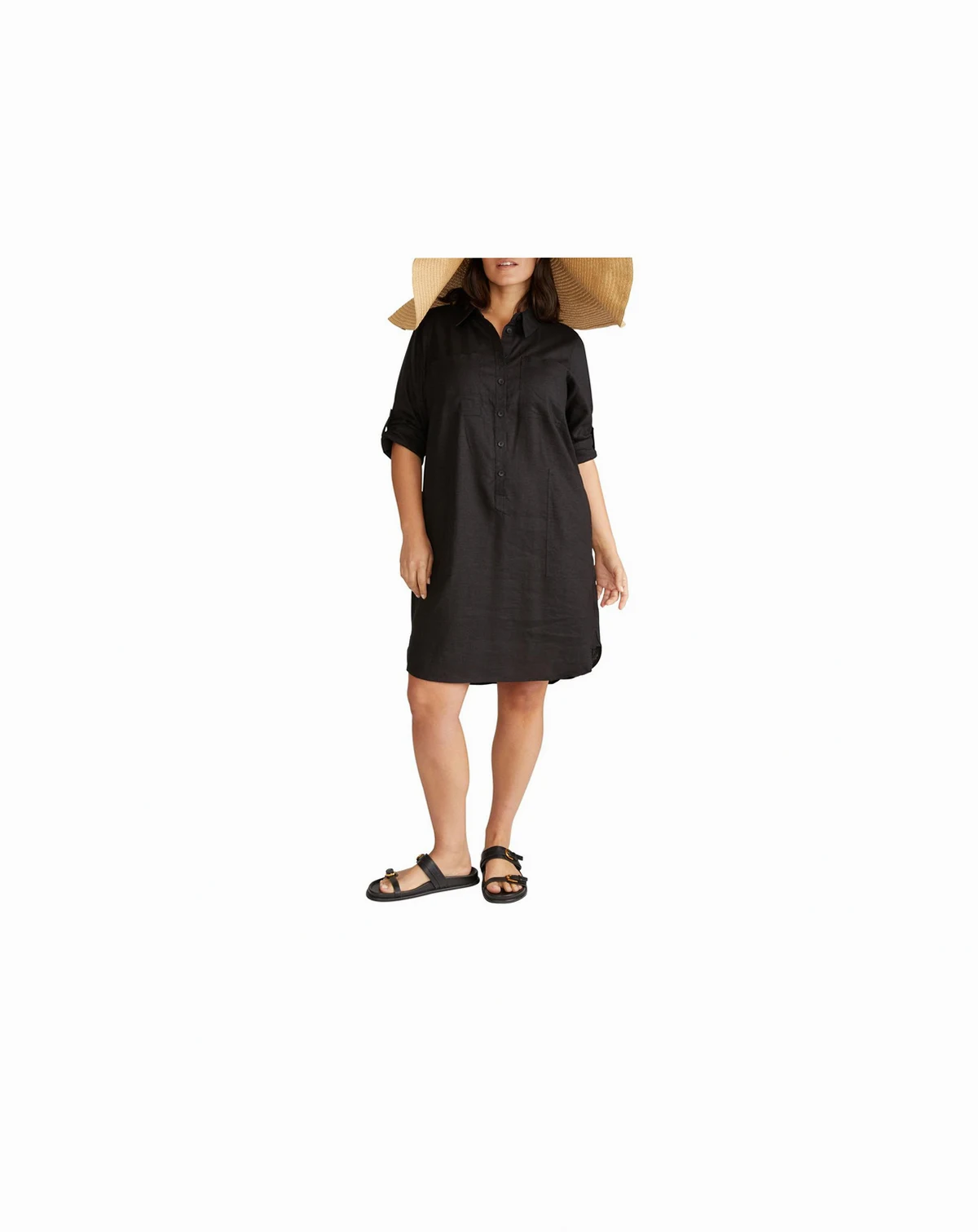 Plus Size Linen Rubicon Shirtdress