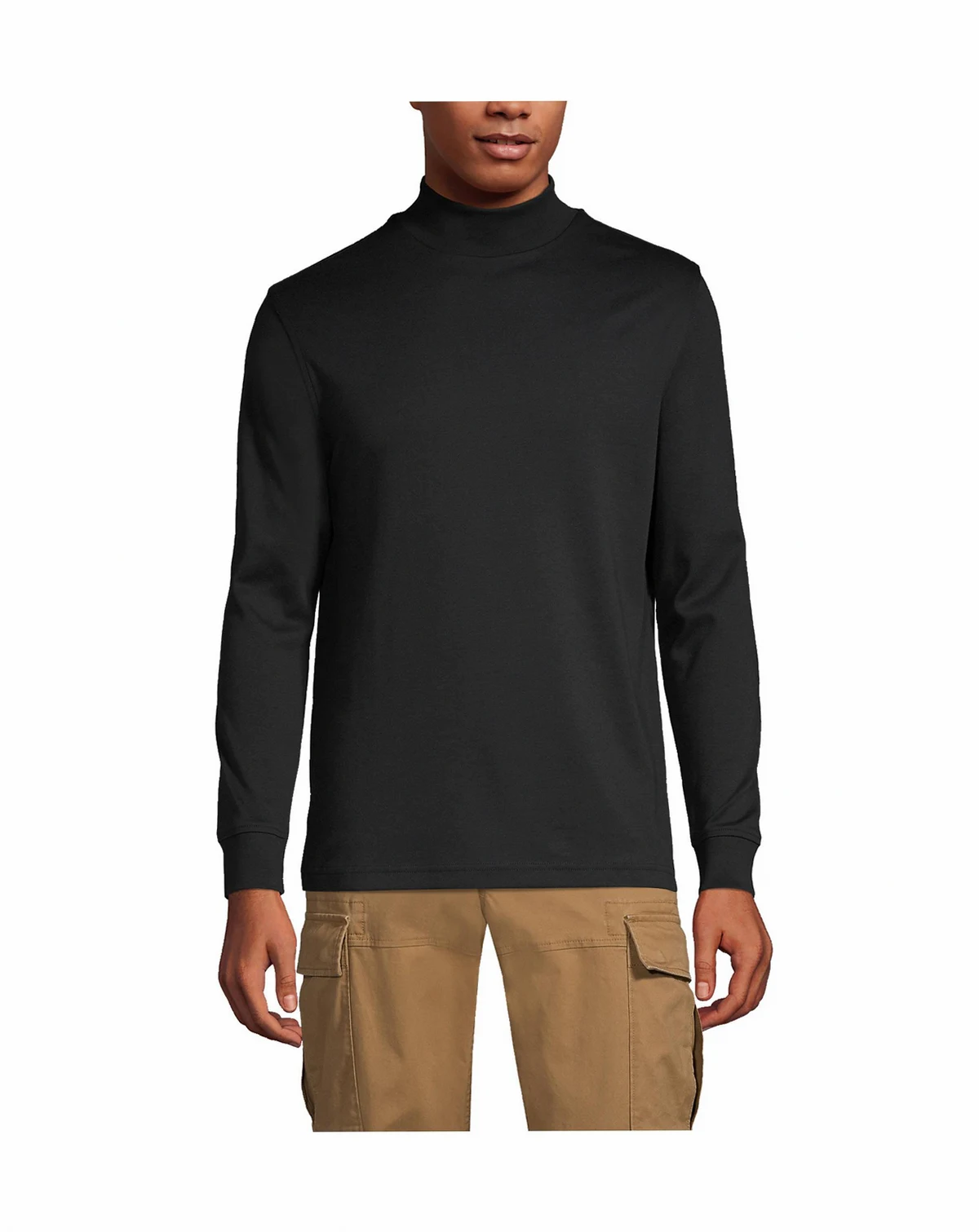 Men's Cotton Supima Mock Turtleneck