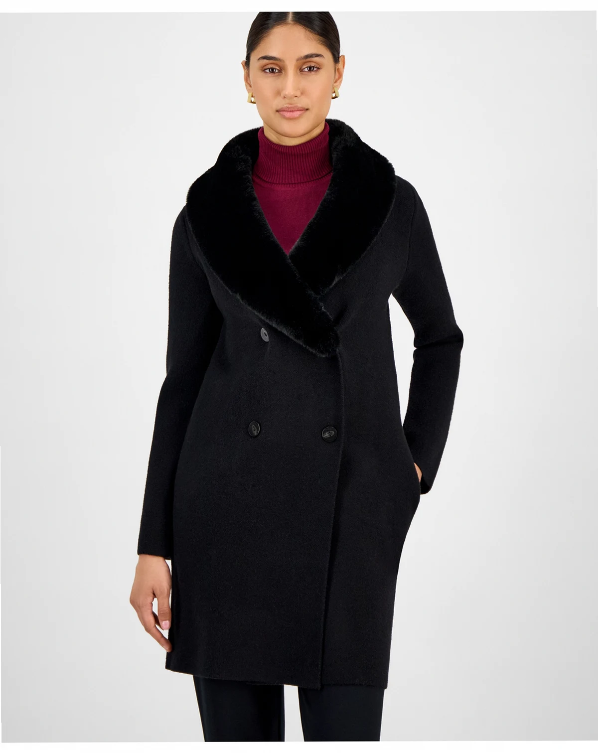 Women's Faux-Fur Shawl-Collar Jacket