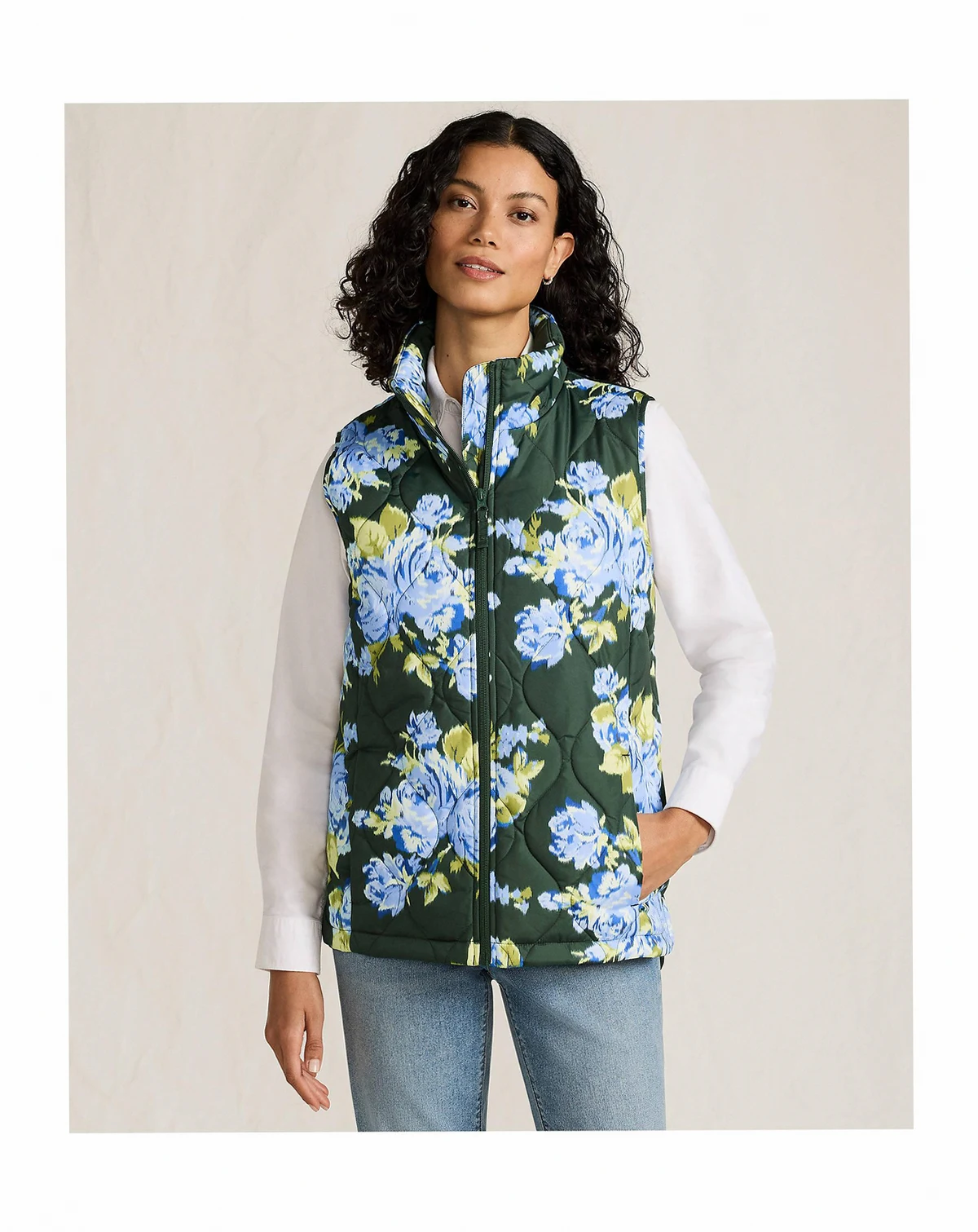 Women's Print FeatherFree Quilted Insulated Vest