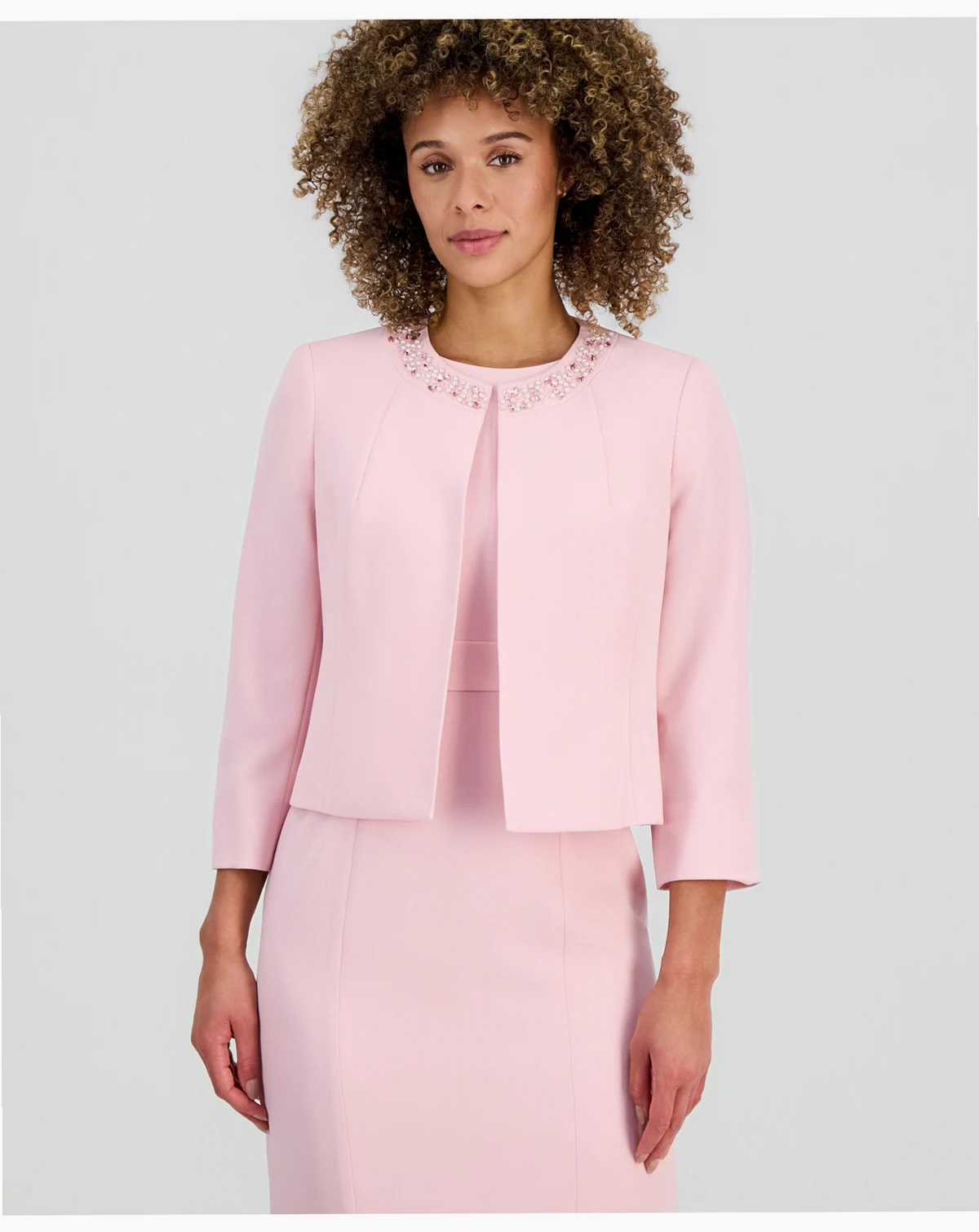 Women's Embellished Open-Front Jacket