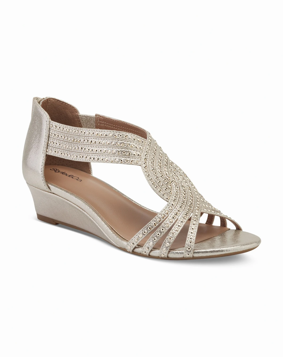 Women's Ginifur Embellished Strappy Wedge Sandals, Created for Macy's