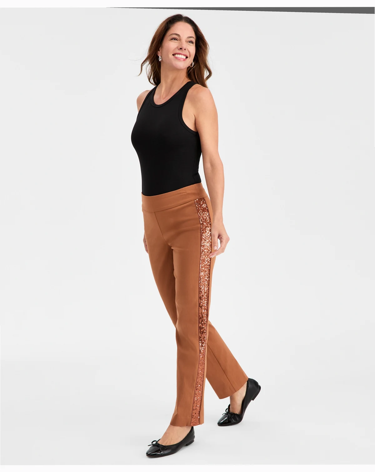 Women's Side-Sequin Cambridge Pants, Macy's Exclusive