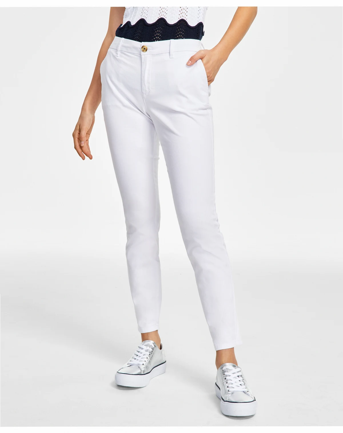Women's TH Flex Hampton Cuffed Chino Straight-Leg Pants, Created for Macy's