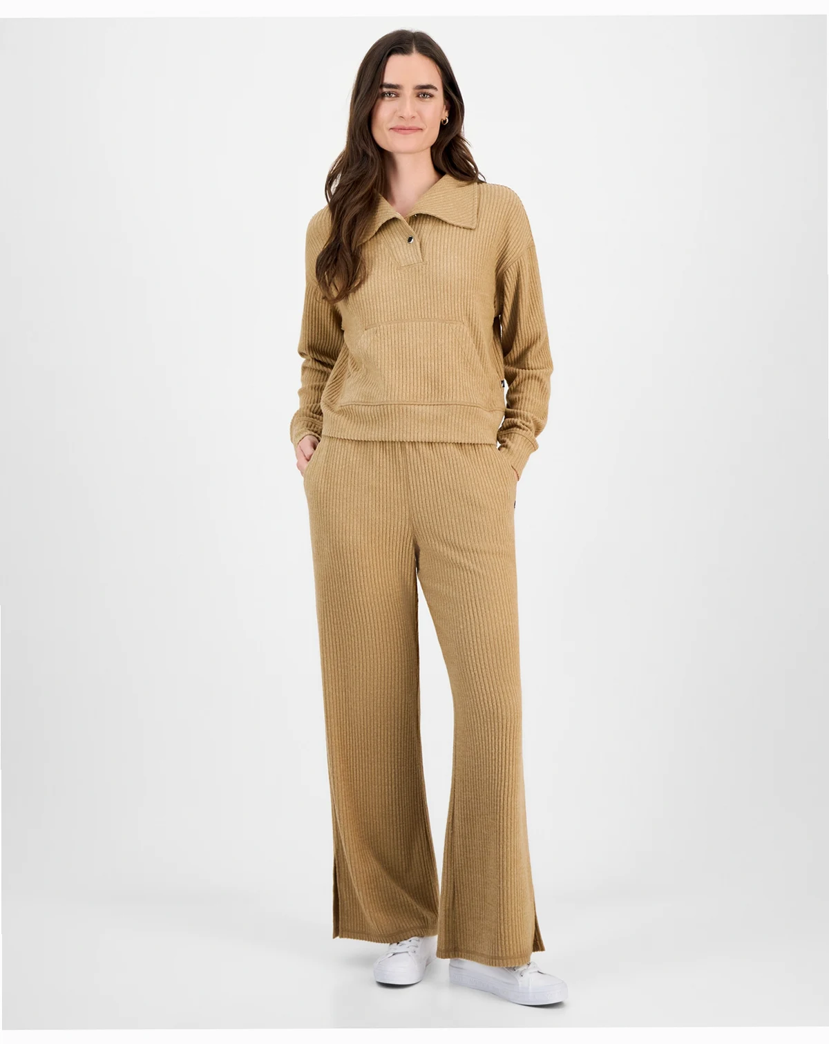 Nautica Women's High-Rise Wide-Leg Knit Pants