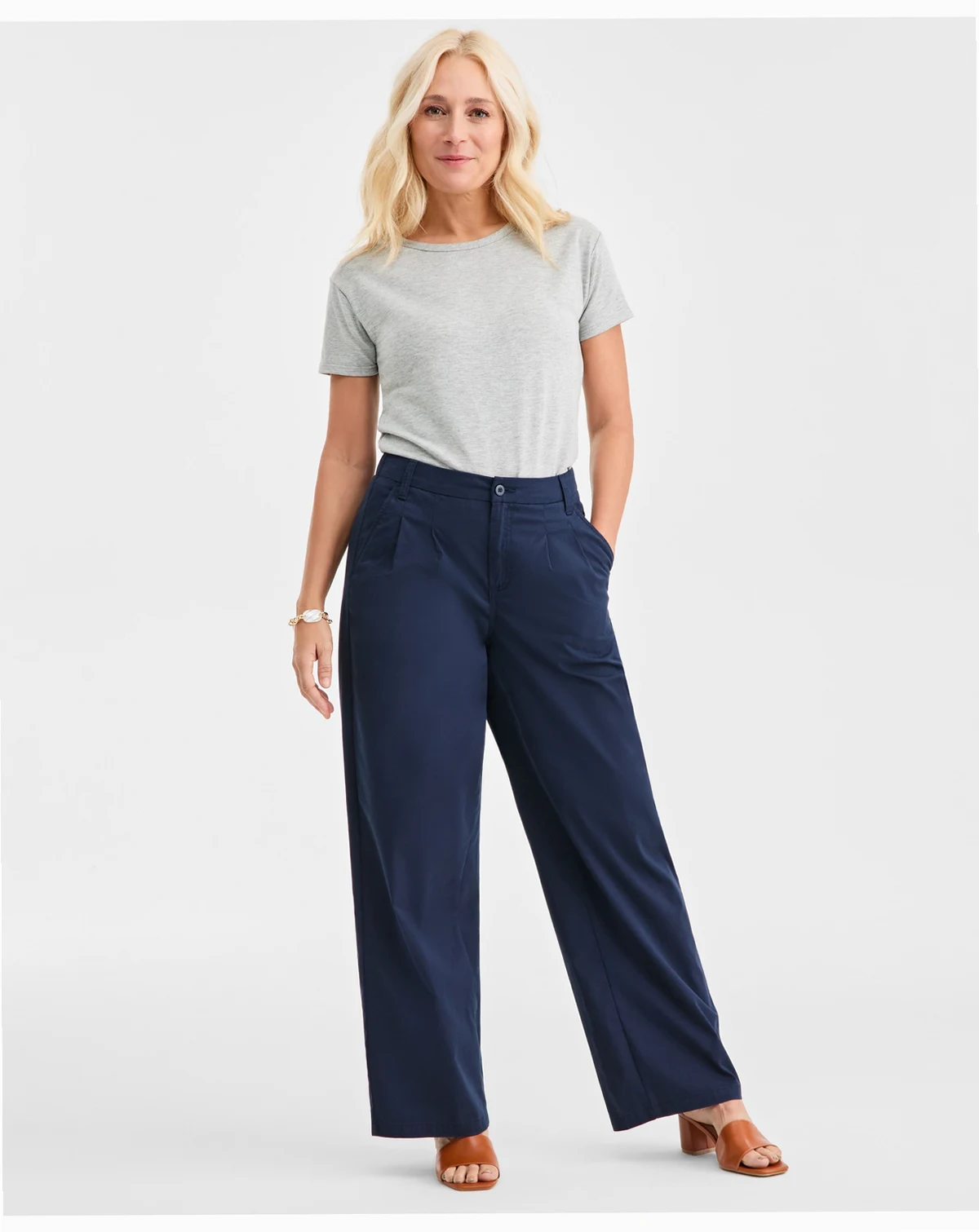 Petite Pleated Pants, Macy's Exclusive