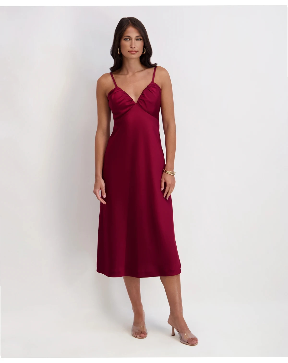 Women's Satin Midi Dress